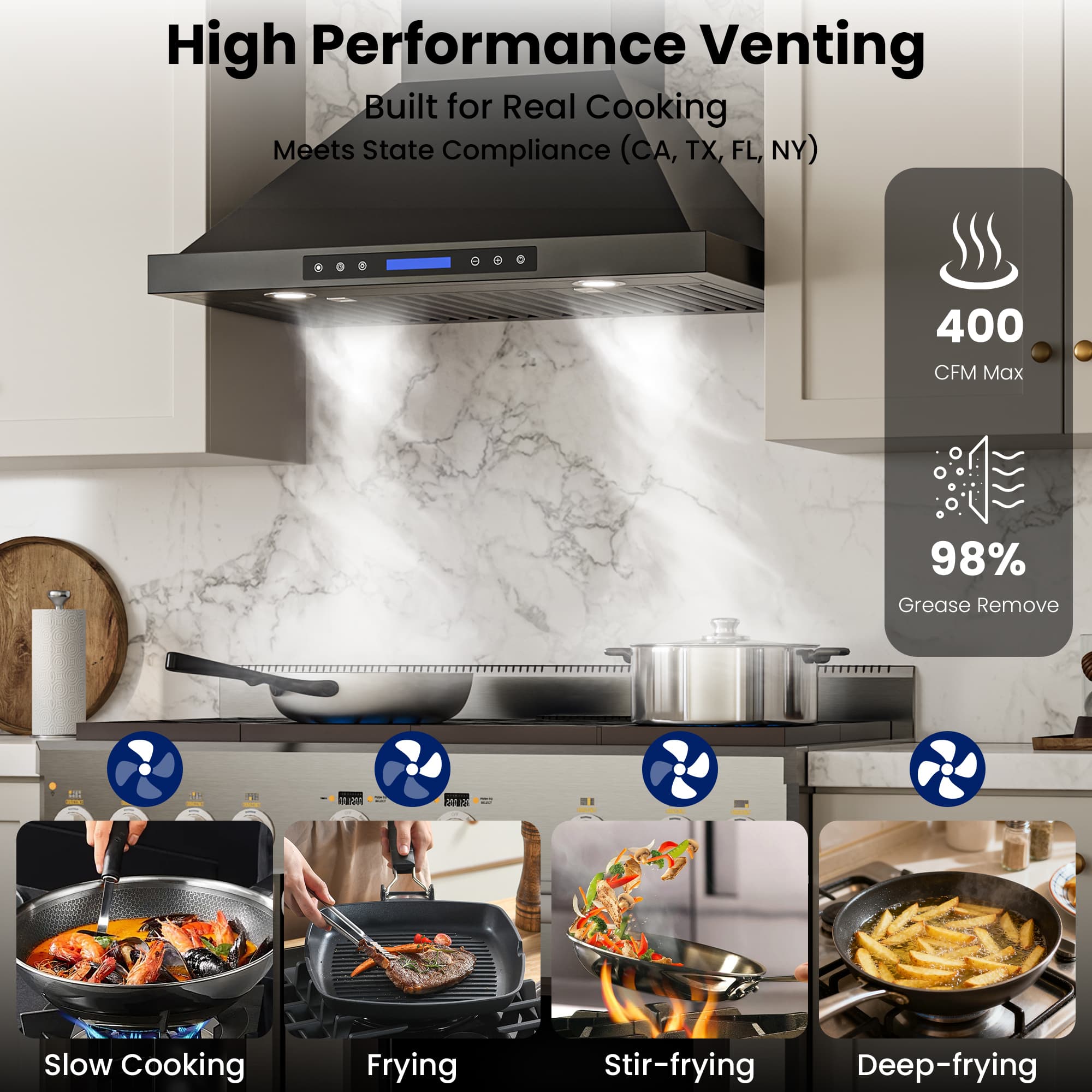 DIVAN DLP02-36B Wall-Mounted-Range-Hoods - View #4