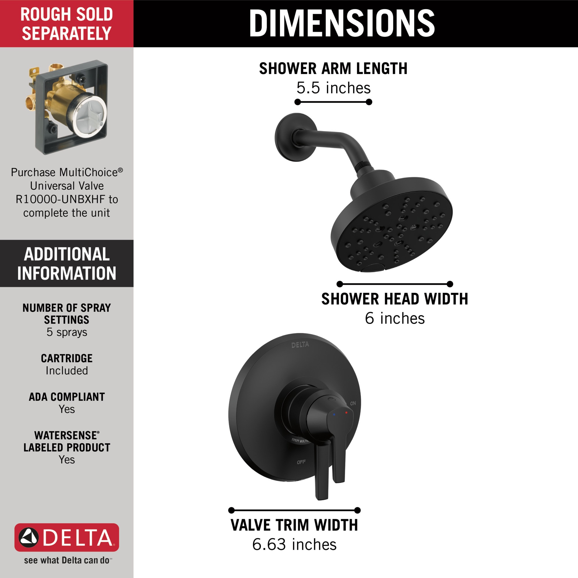 Delta T17272-BL Tub-Shower-Faucets - View #2