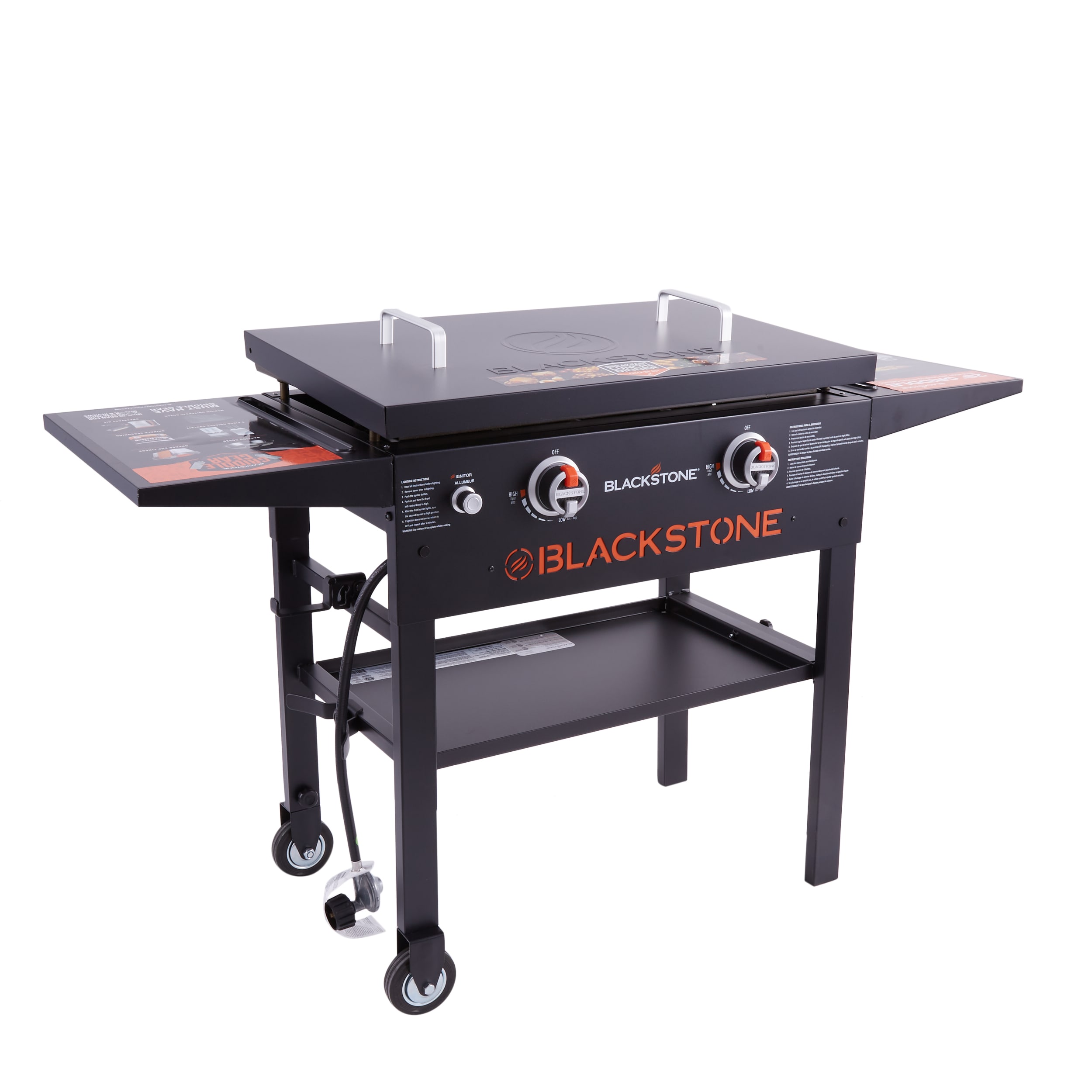 Blackstone 28 in. 2-Burner Propane Gas Griddle (Flat Top Grill) Station in  Black with Hard Cover 1924 - The Home Depot