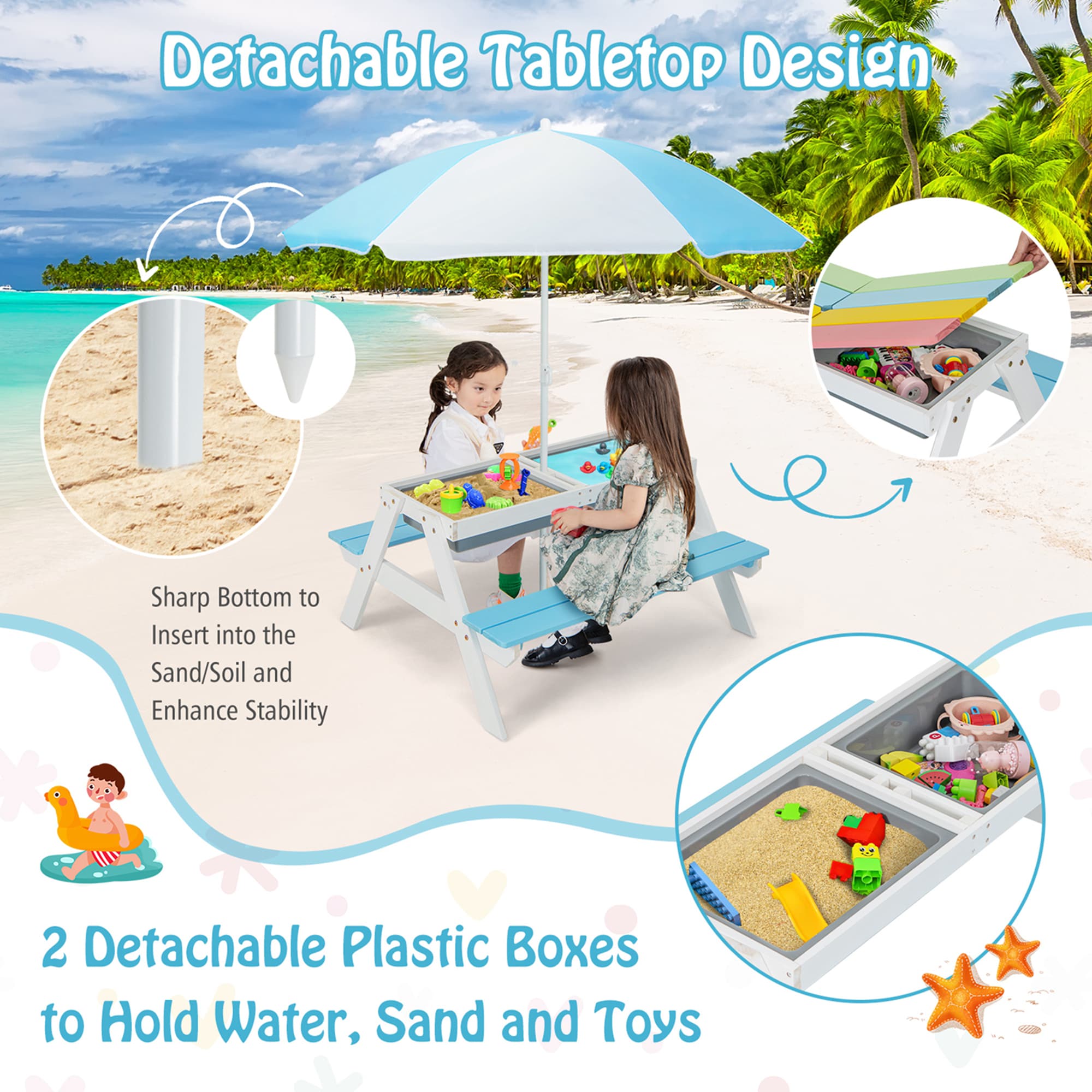 Costway LWS00081 Patio-Tables - View #7