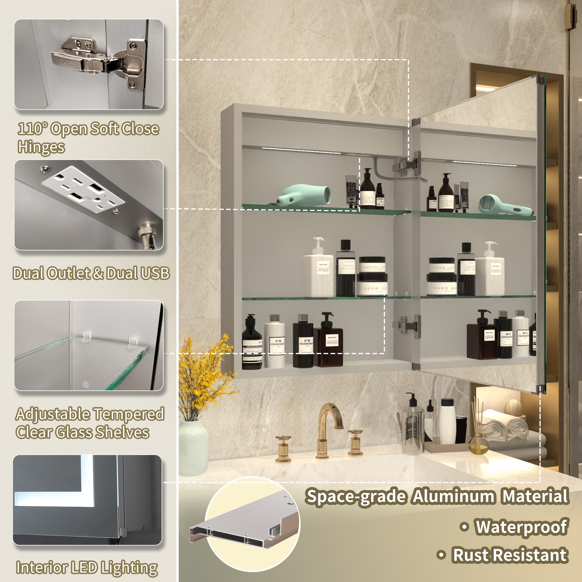 ExBrite EXMC2026V13RB Bathroom-Medicine-Cabinets - View #9