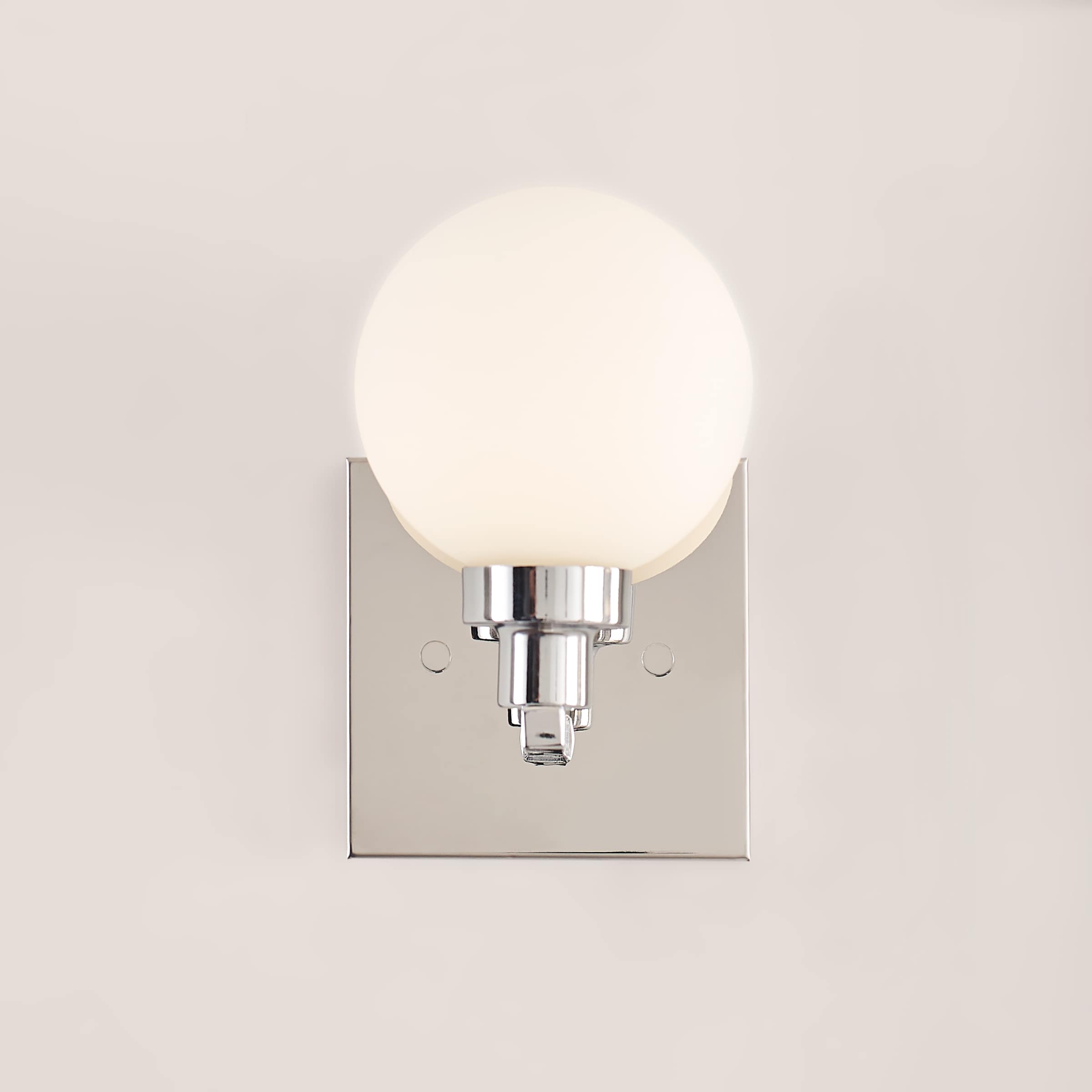 Clybourn Chrome Milk Glass Dimmable Wall Sconce