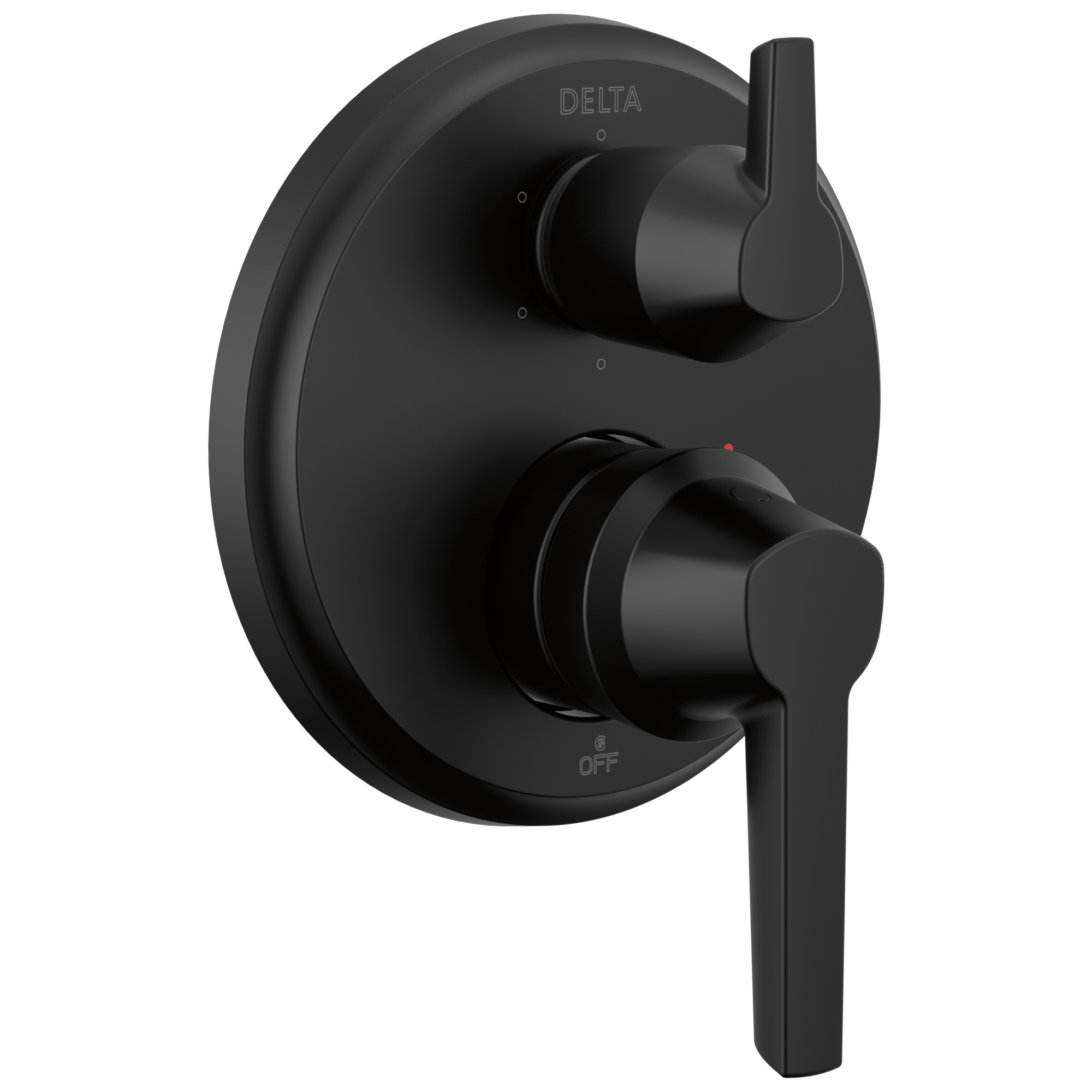 Delta T24971-BL Galeon Matte Black 3.5-Inches Universal Bathtub/Shower Diverter 0.5-Inches -ID