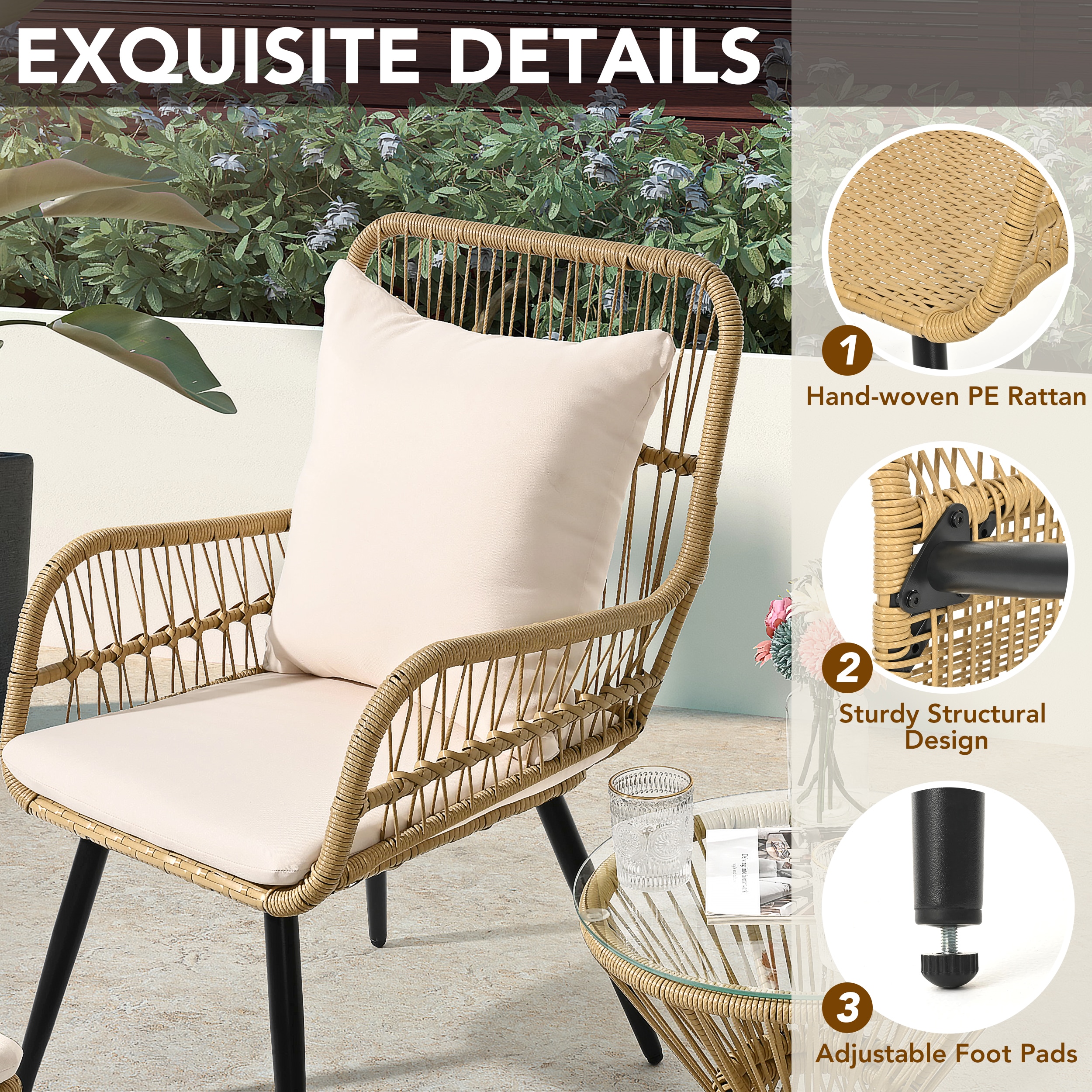 PamaPic BT-XT5-WL1 Patio-Conversation-Sets - View #6