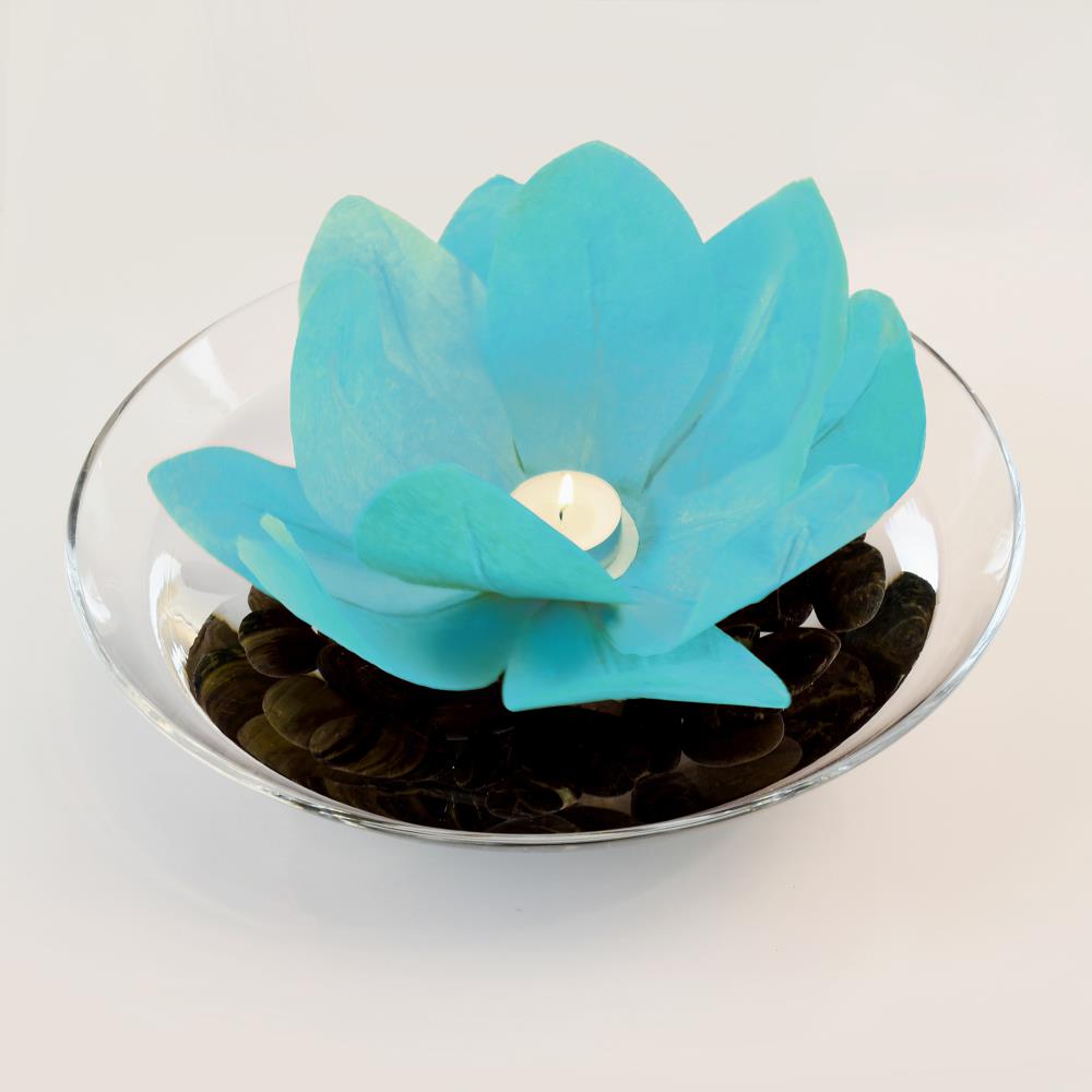 Off White Flower Floating Lotus Candle (Frg.), 5 X 5 X 4.5 cm