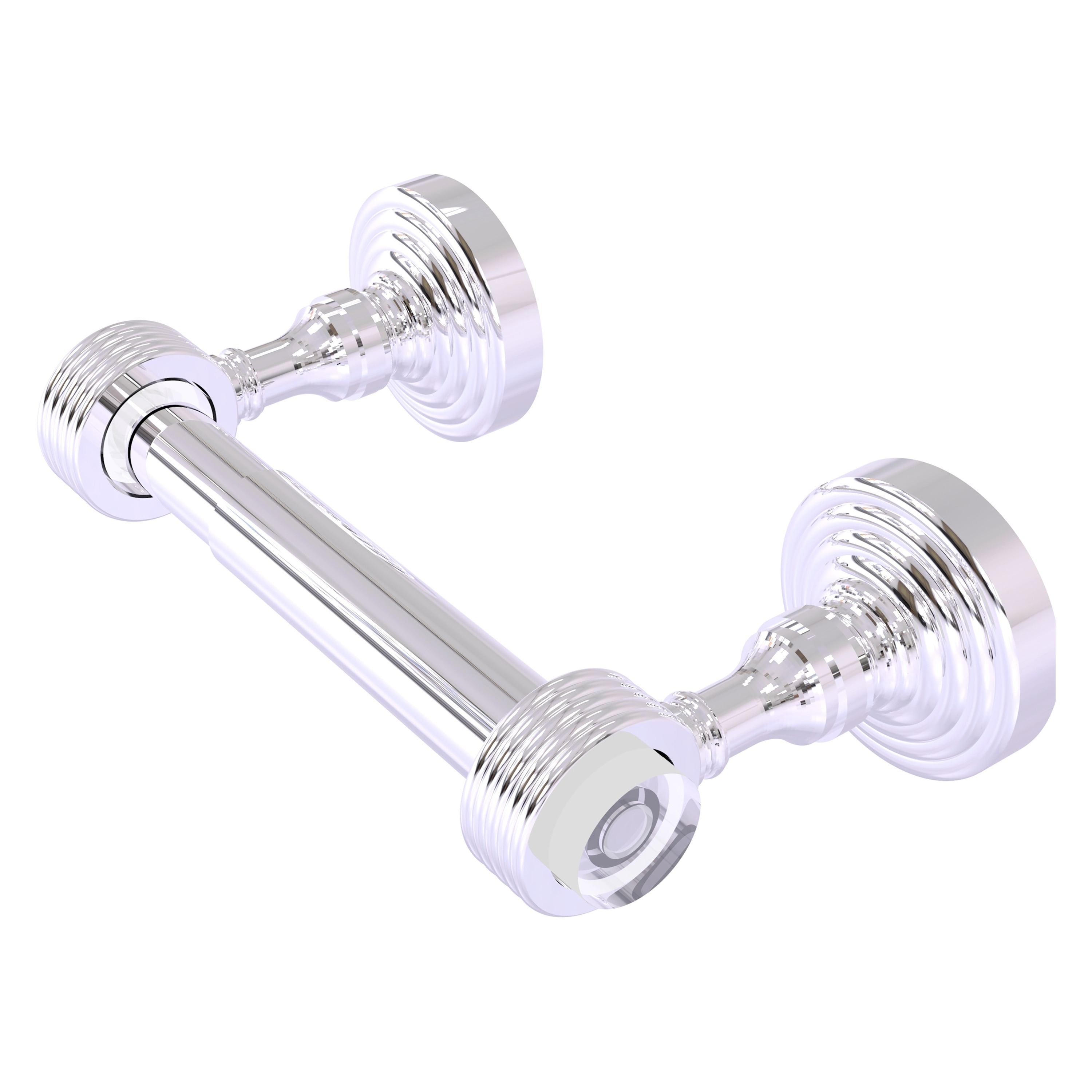 Allied Brass PG-24G-PC Pacific Grove Polished Chrome Wall mount Double post Toilet Paper Holder 1 -Rolls