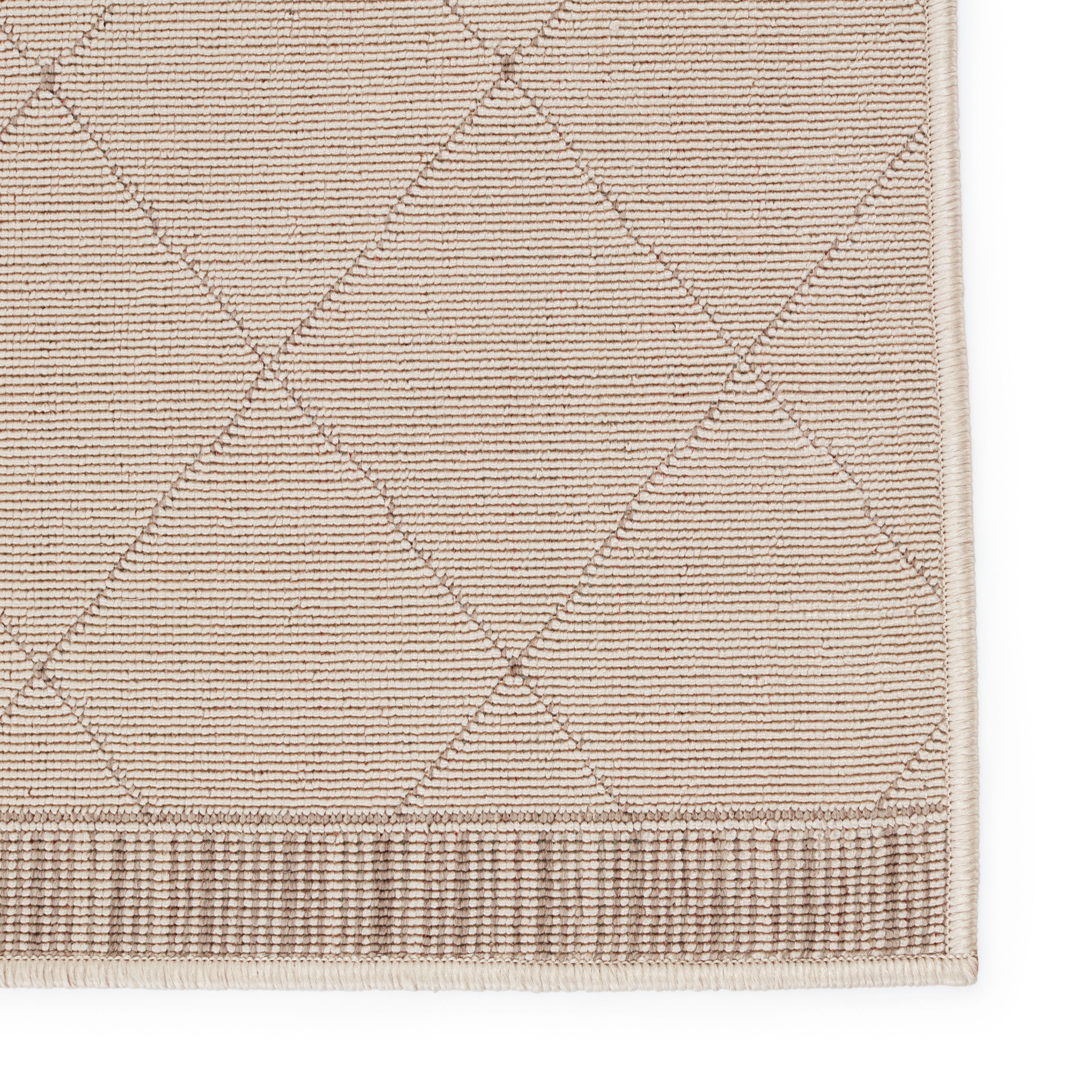Mahaba Beige and Dark Taupe Trellis 8' x 10' Synthetic Rug