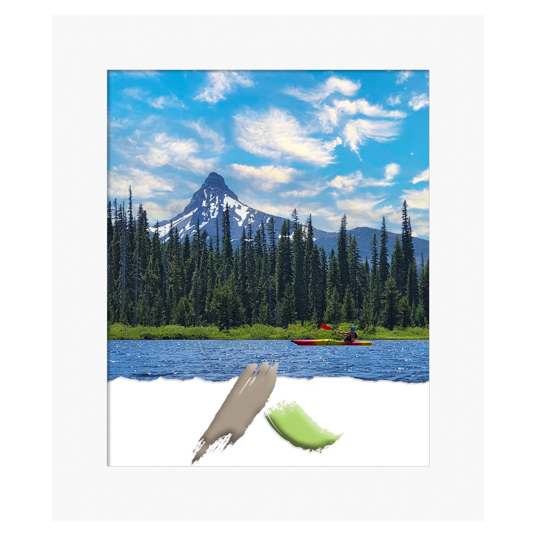 Basic White Wood Wall Picture Frame 18x22 Inch