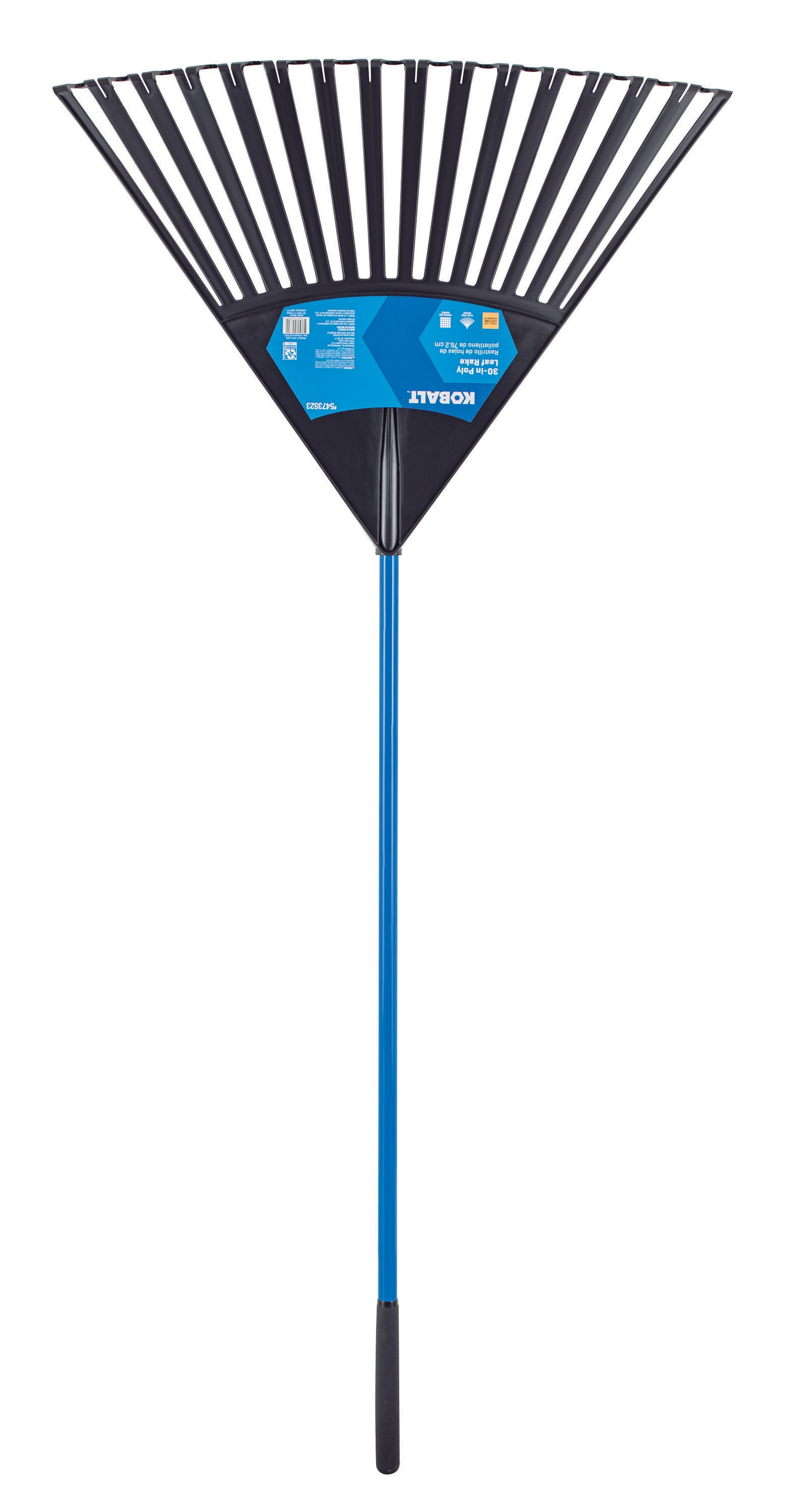 Kobalt EP-30CF-F-K 35338 30-in Plastic Lawn and leaf rake with Fiberglass Handle