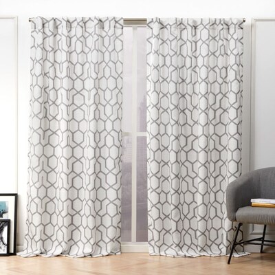 Black Pearl Polyester Light Filtering, Nicole Miller Curtains Home Goods