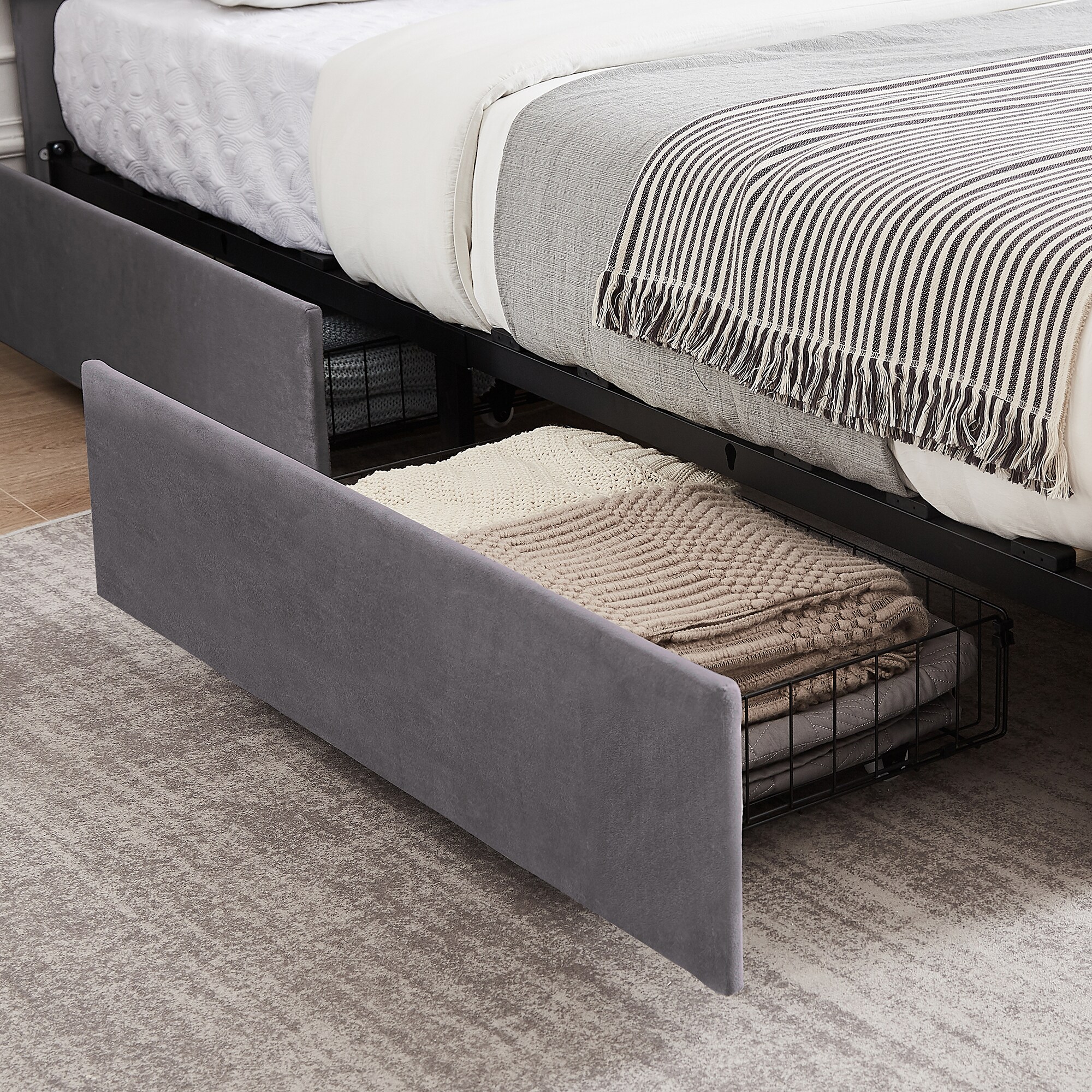 Vecelo LOE-CY-QB01-UP-DGRY beds - View #10