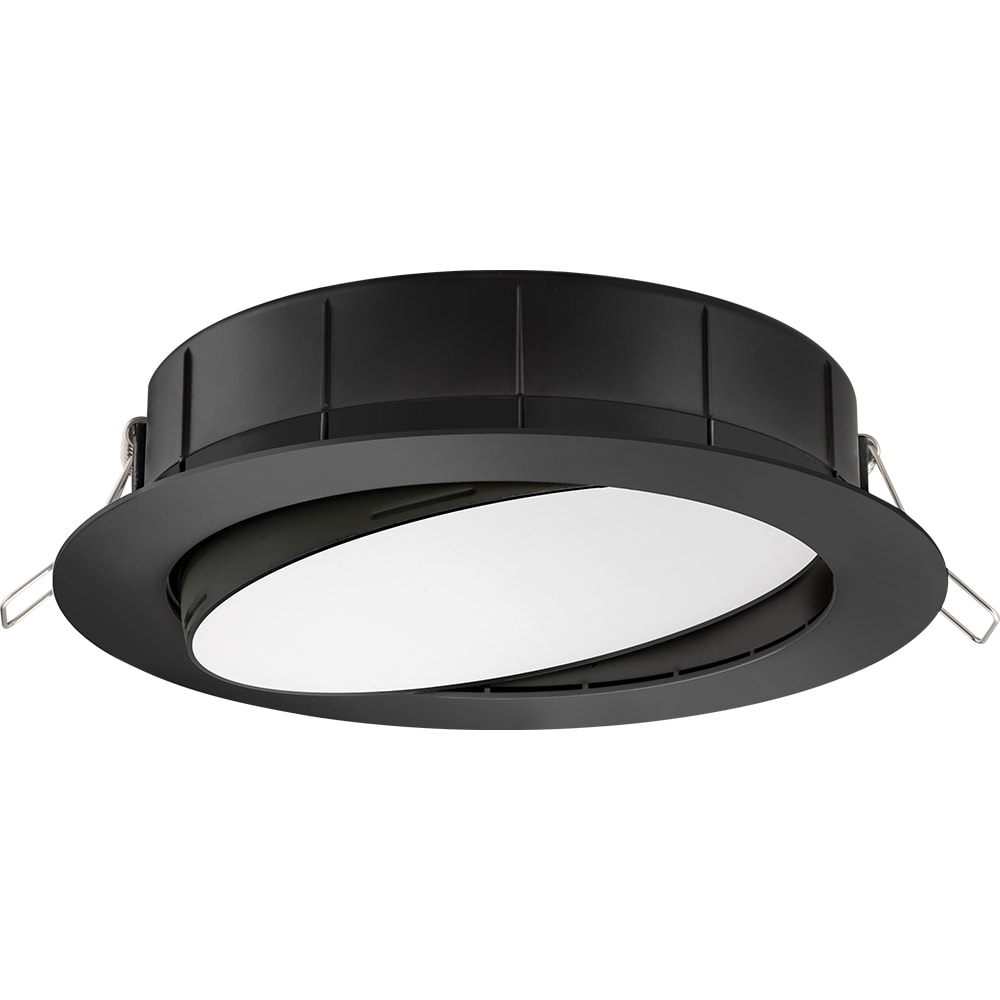 Matte Black 6-Inch Adjustable LED Recessed Lighting Kit