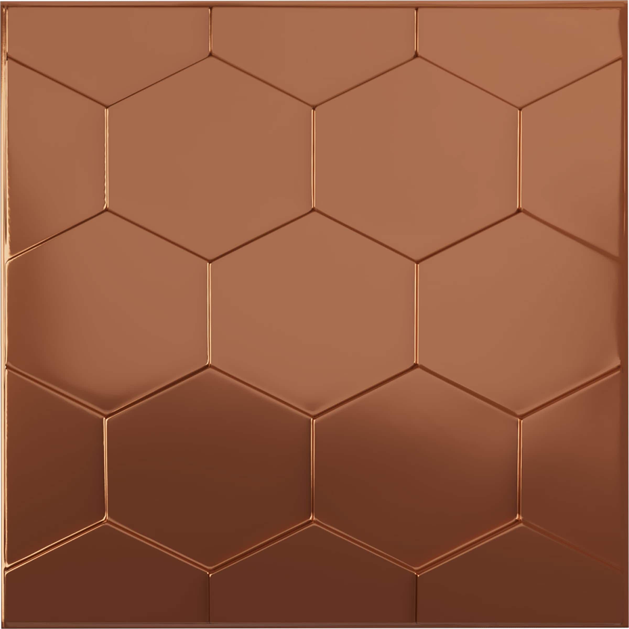 Ekena Millwork WP20X20HBBCO 19-5/8-in x 19-5/8-in Embossed Paintable/Stainable Copper PVC Abstract Wall Panel ( 2.67-sq ft )