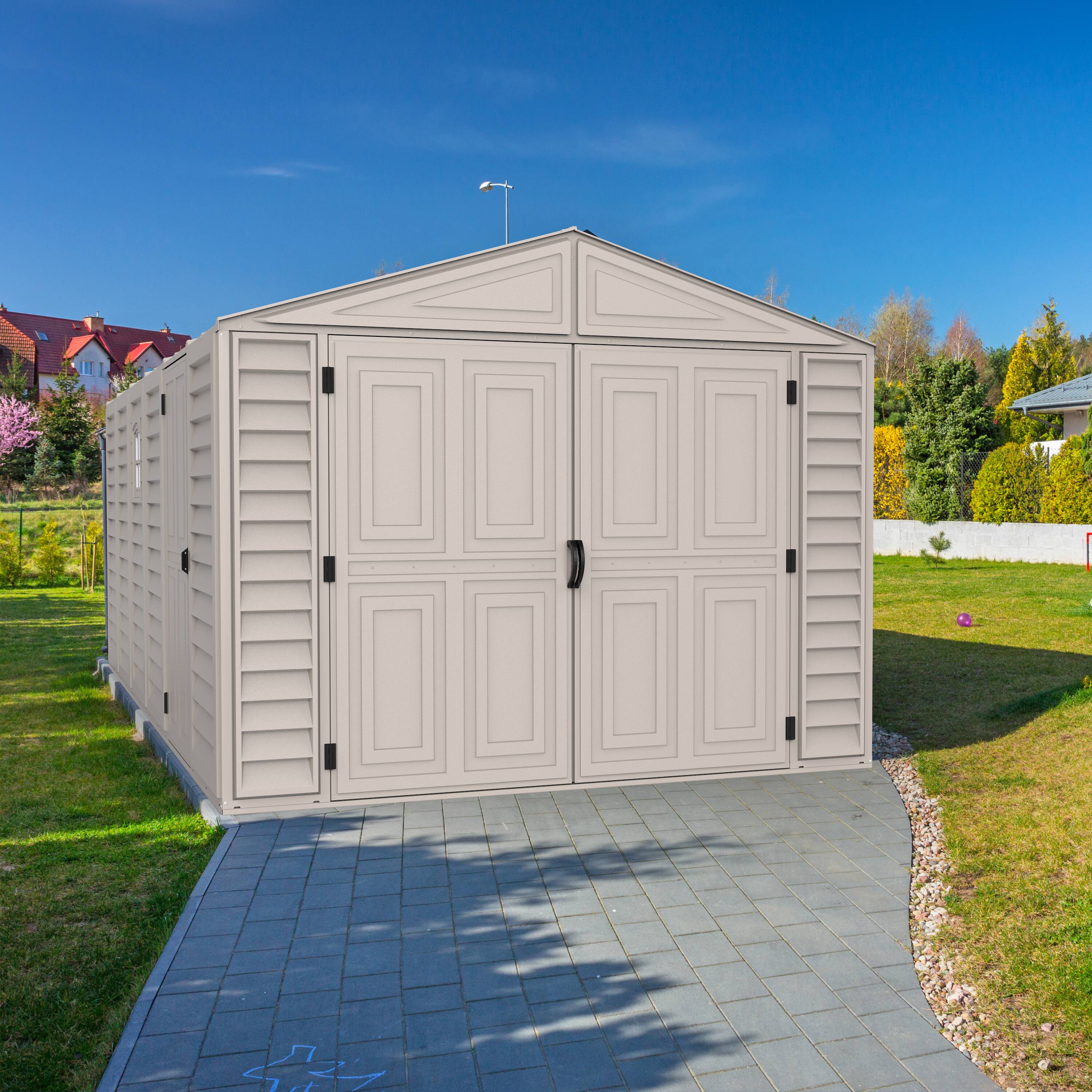 DuraMax Building Products 15026 10-ft x 15-ft Metal Single car Garage Building