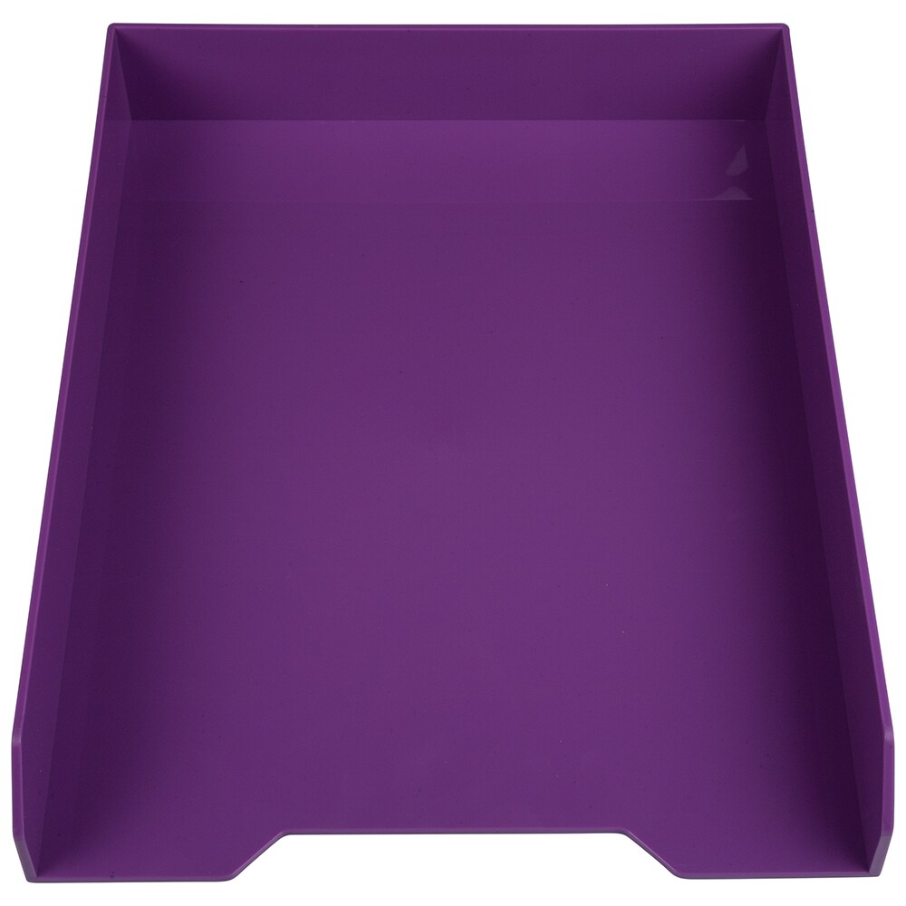 JAM Paper Plastic Desktop Organizer Set, Pack of 3, Purple at