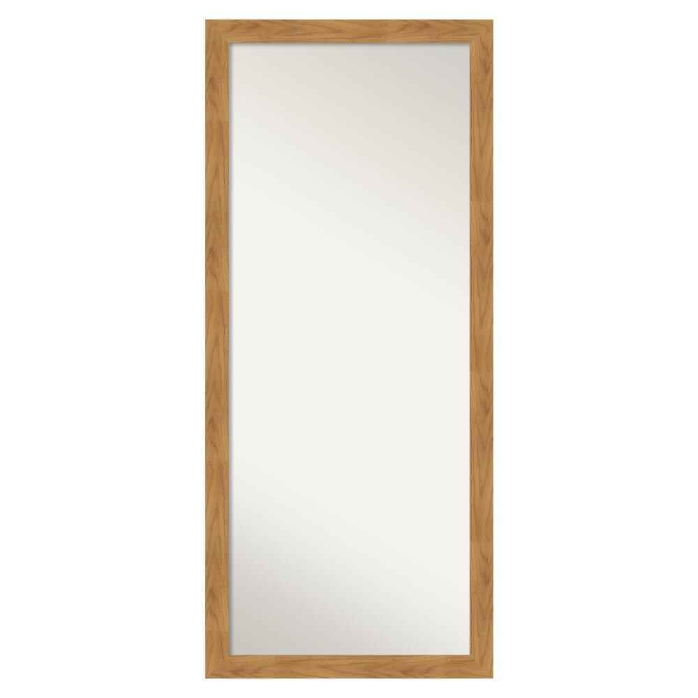 Amanti Art DSW5339401 Carlisle Frame 28-in W x 64-in H Matte Natural Framed Full Length Floor Mirror