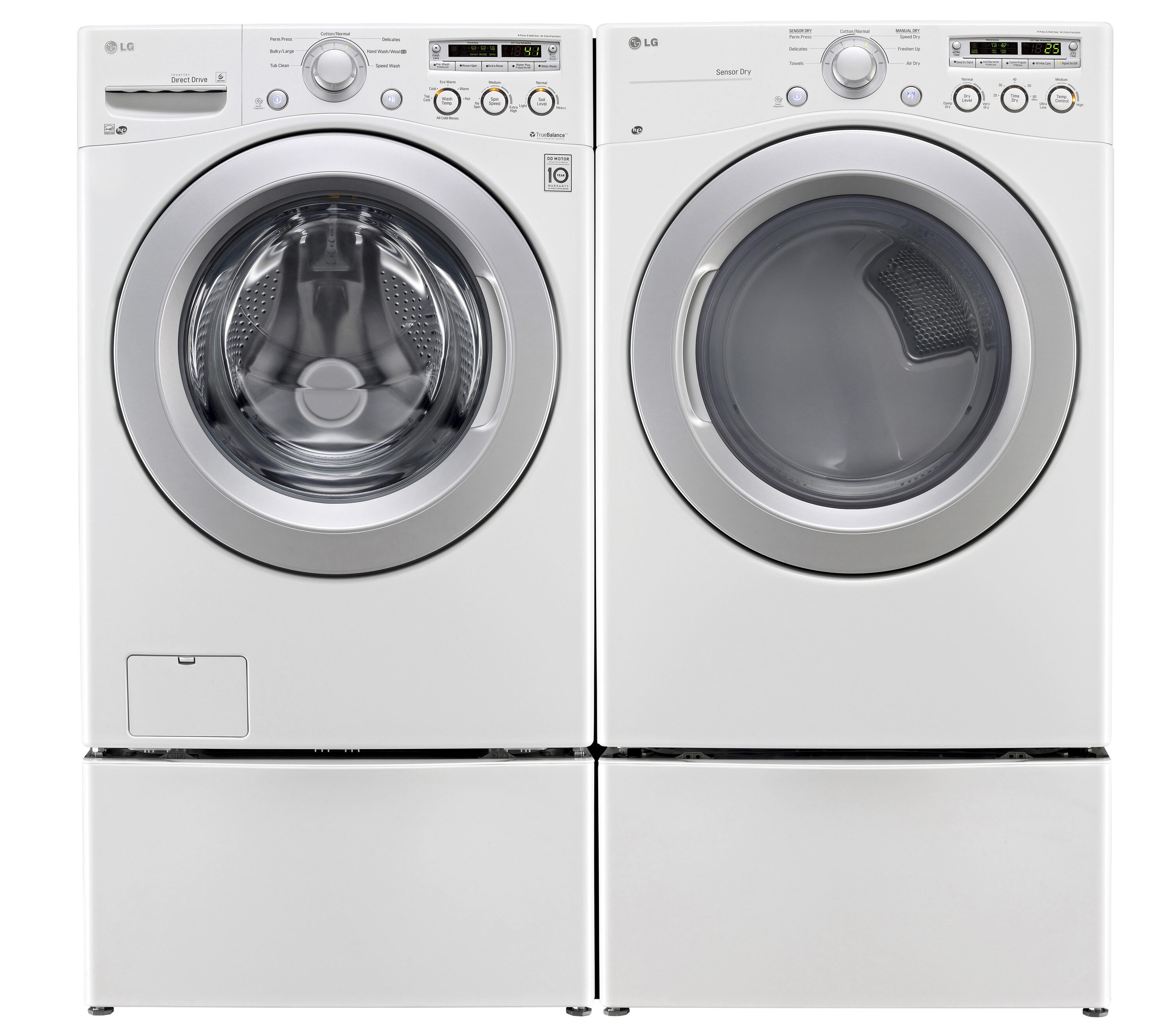 LG DLE3050W 27 Inch Front-Load Electric Dryer with 7.3 cu. ft