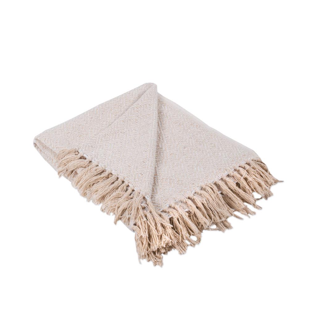 DII CAMZ37185 White Throw