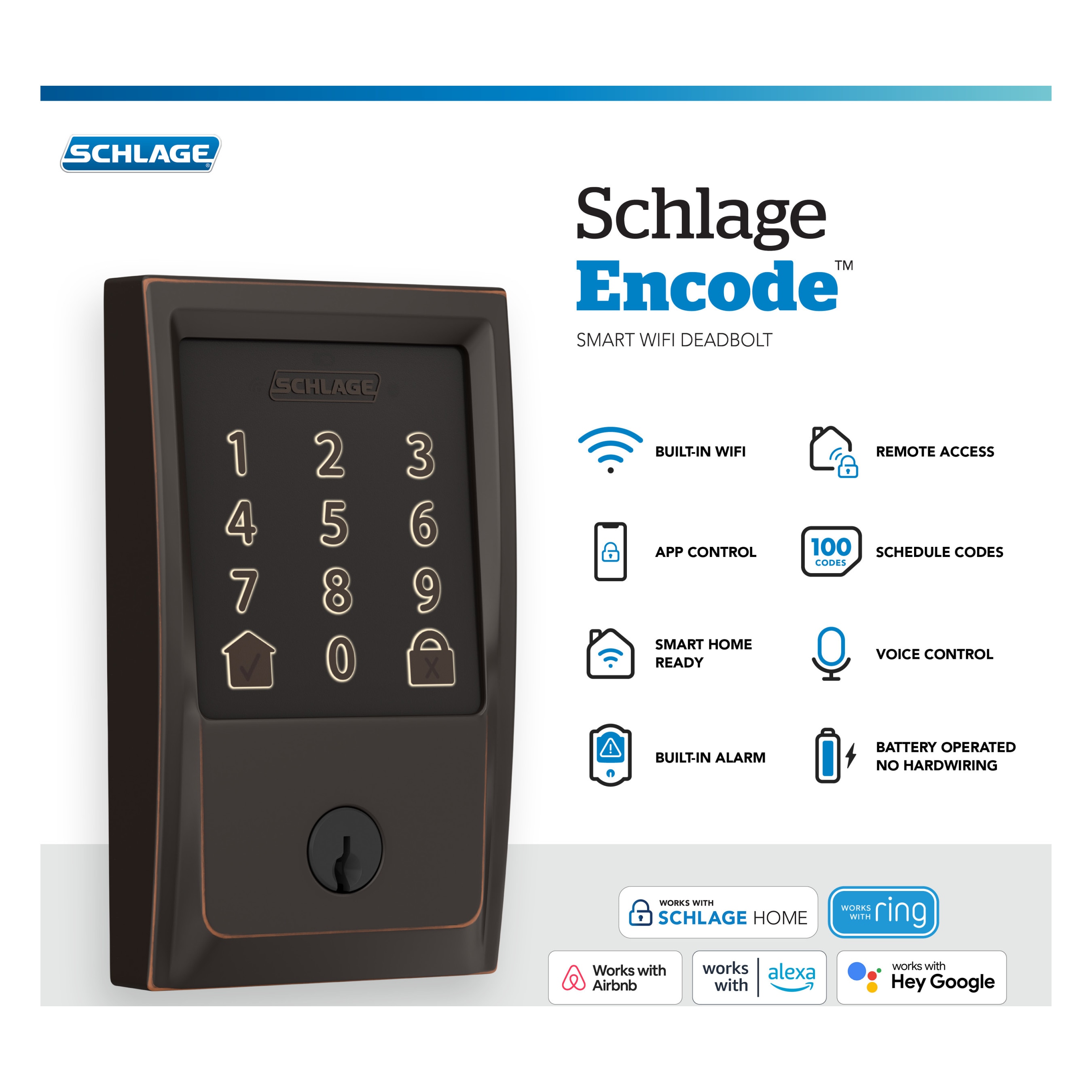 Schlage BE489WB CEN 716 Electronic-Door-Locks - View #2