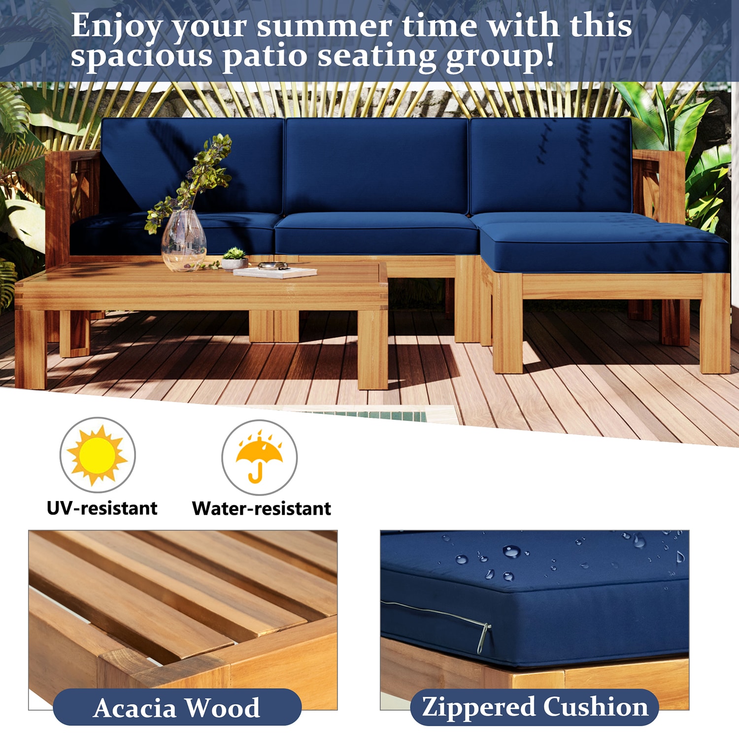SINOFURN SYA020191BK Patio-Sofas-Daybeds - View #4