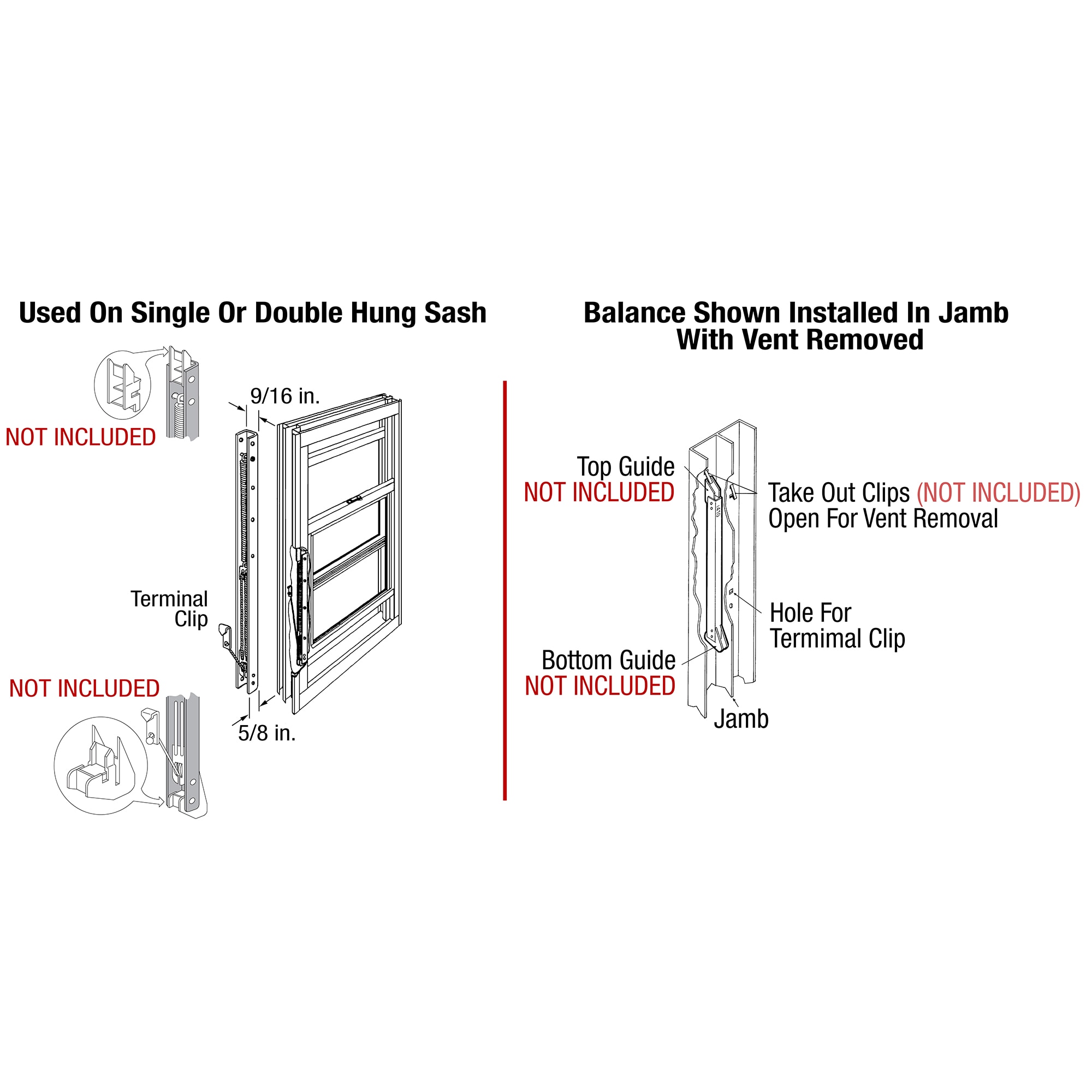 Prime-Line Adjustable Steel Side-mount Sash Balance FA 2740 Prime-Line Adjustable Steel Side-mount Sash Balance FA 2740