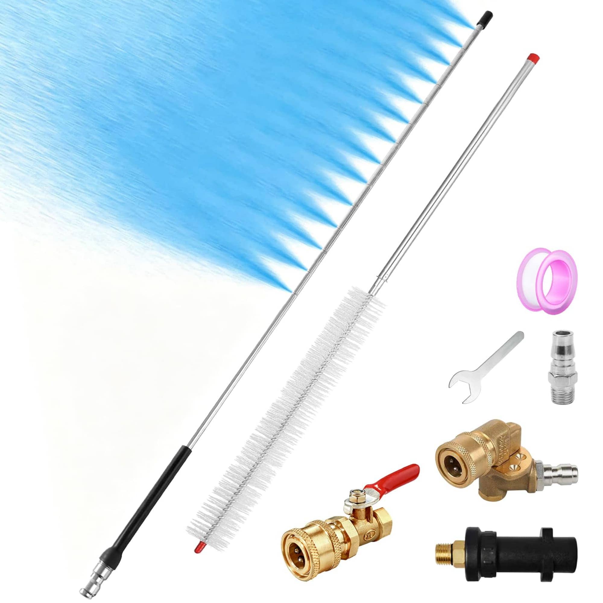 Angel Sar - 40in Radiator Cleaning Wand Water and Air Dual Use 4500 PSI Pressure Washer Tool with...