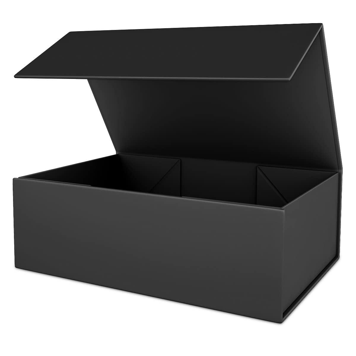 Afoxsos Black Gift Box 10 x 6 x 3 Inches Magnetic Closure Lid Luxury Cardboard Set for Bridesmaid Birthday Wedding Gift Packaging Reusable