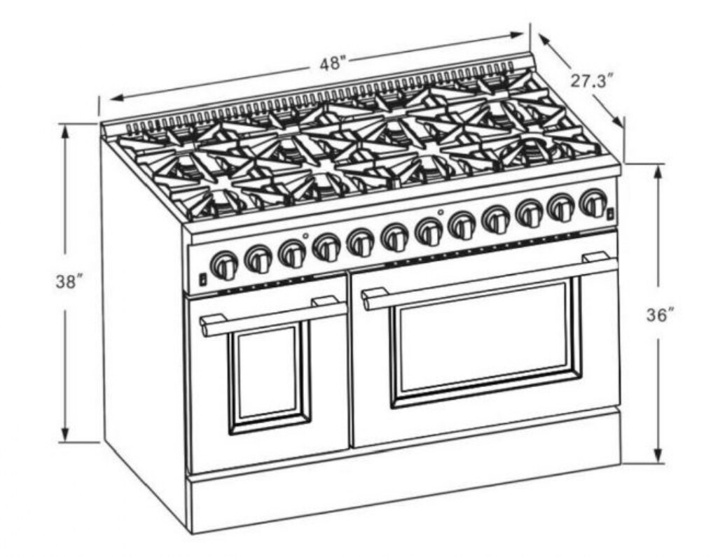 FORNO FFSGS6187-48WHT Double-Dual-Fuel-Ranges - View #9