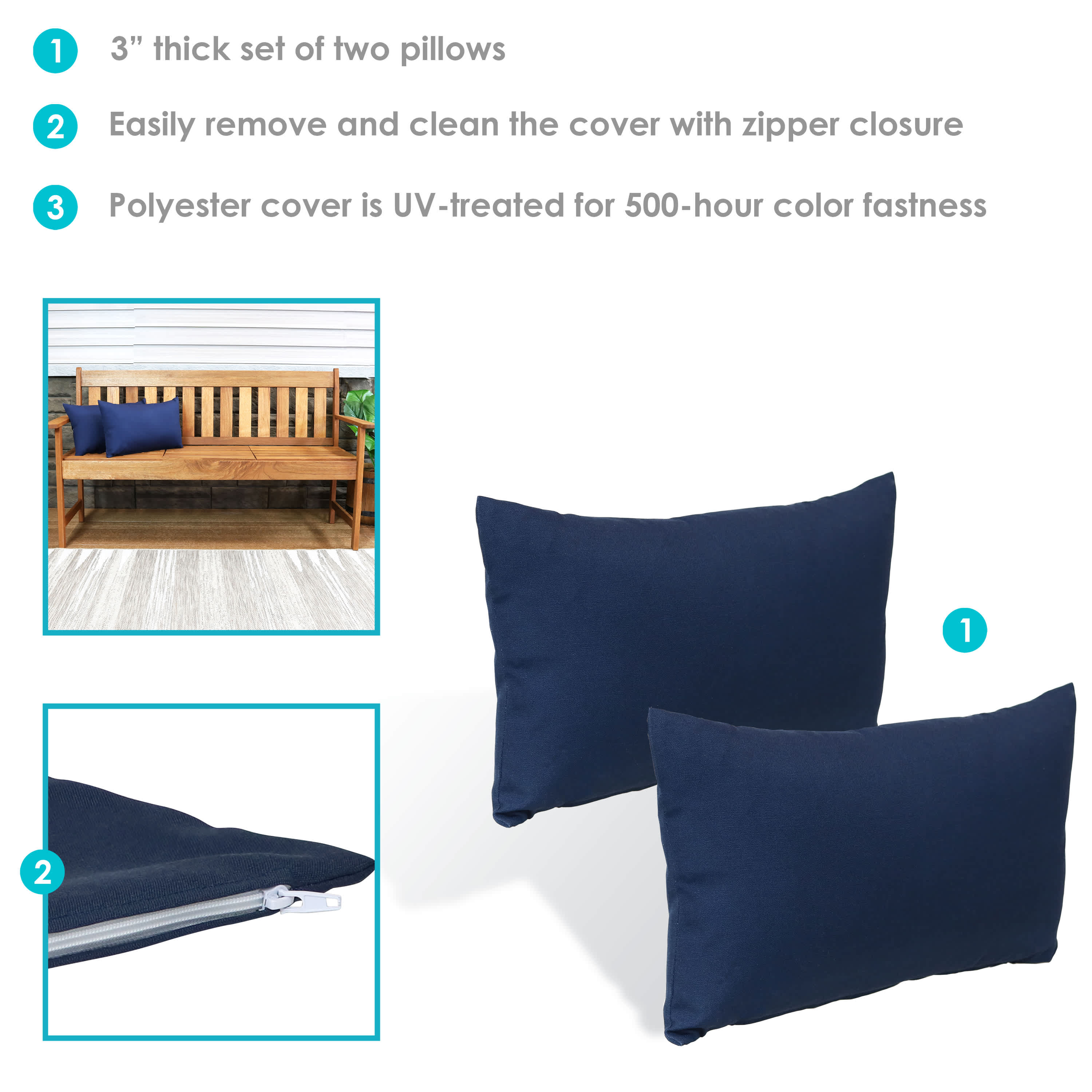 Sunnydaze Decor SNR-116 Outdoor-Accent-Pillows - View #2