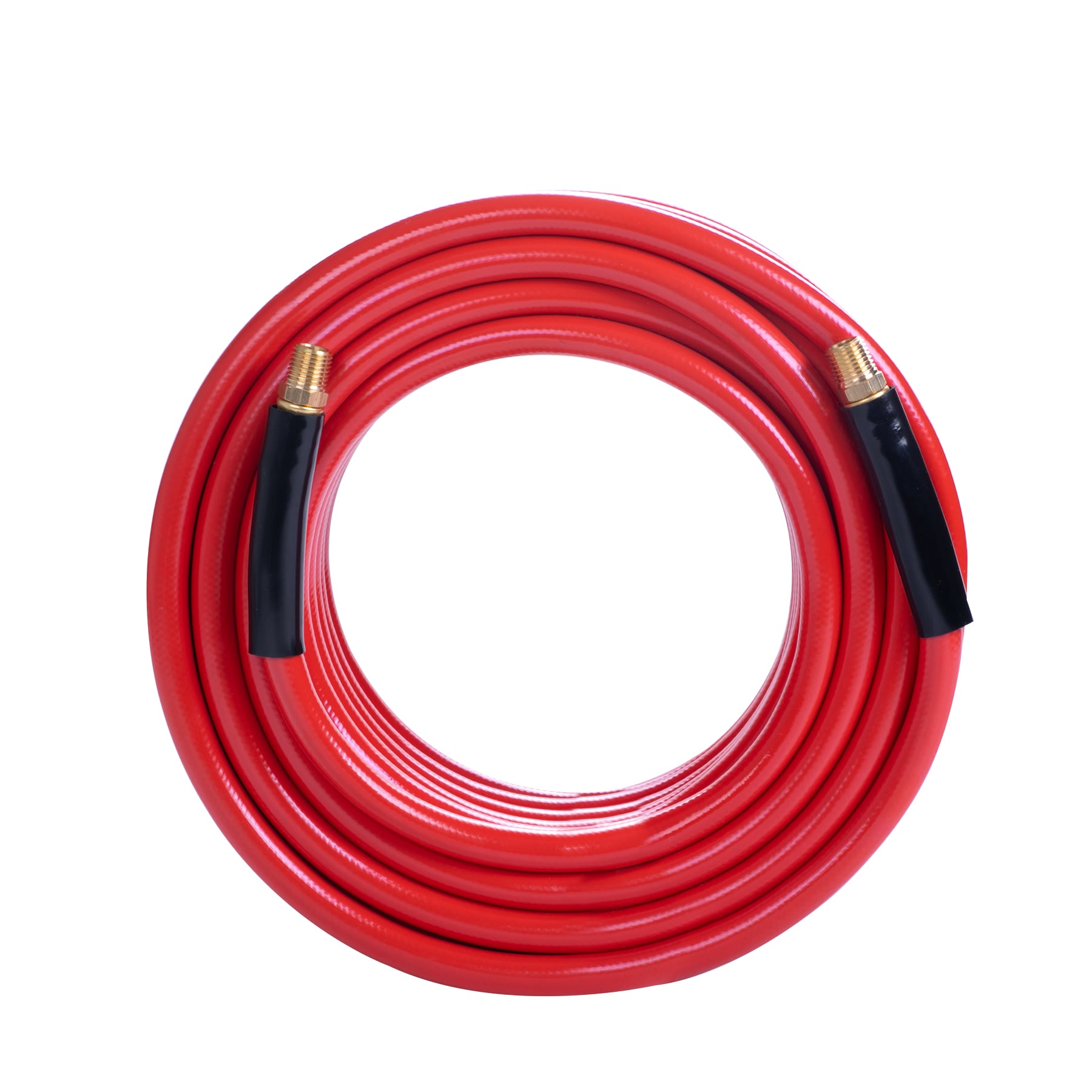 3/4 inch x 100 ft Red Rubber Air Hose with 3/4 Male Pipe Ends (npt thread)