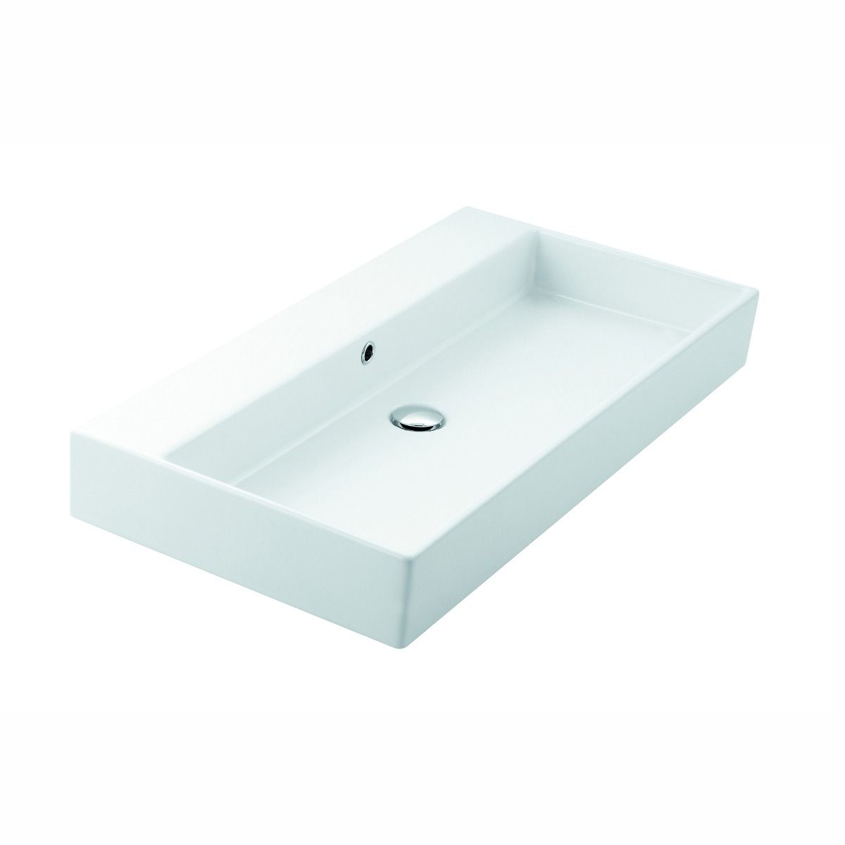 WS Bath Collections UNLIMITED 90.00 Unlimited Ceramic 16.7-in Wall-mount Rectangular Modern White Bathroom Sink