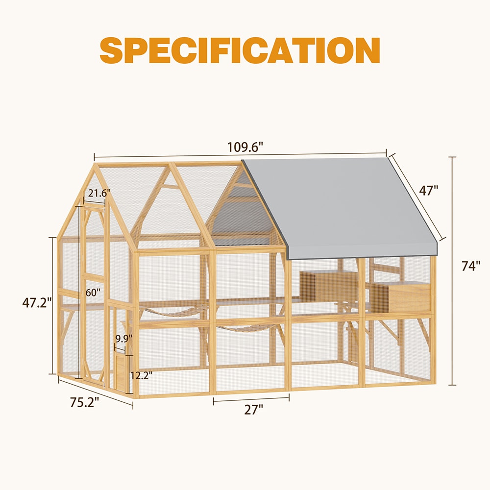 Homsee C-KF150158-09-AB Chicken-Coops-Rabbit-Hutches - View #19