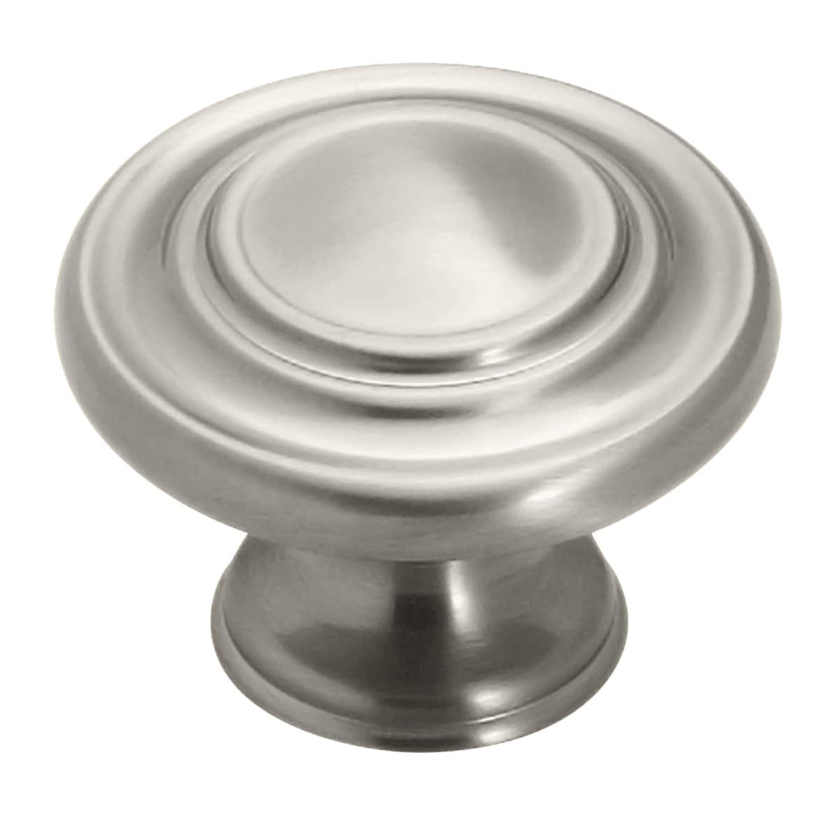 Amerock 10VMP1586G10 Inspirations 1-5/16-in Satin Nickel Round Transitional Cabinet Knob 10 -Pack