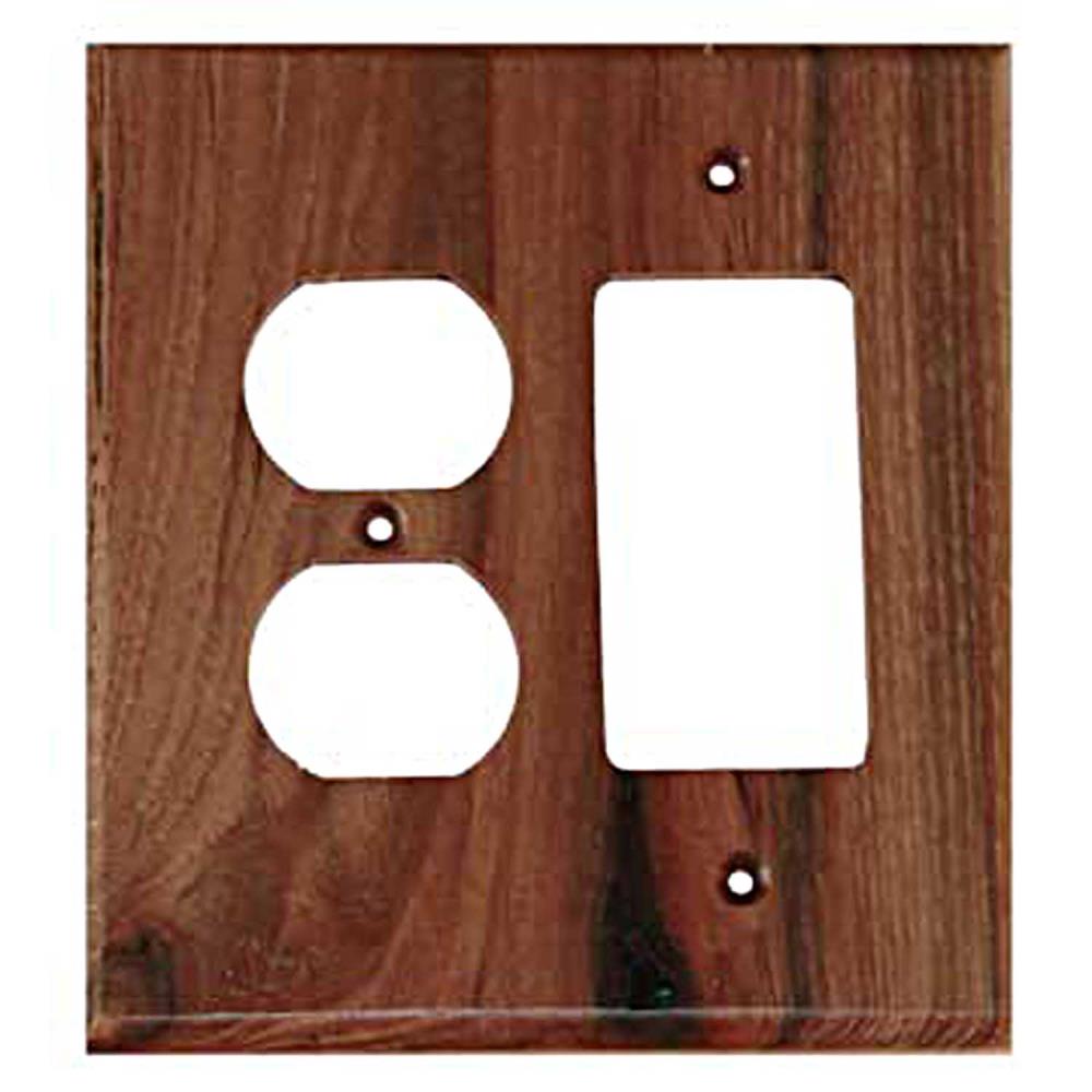 Sierra Lifestyles 682180 2 -Gang Specialty Size Hickory Wood Indoor Wall Plate