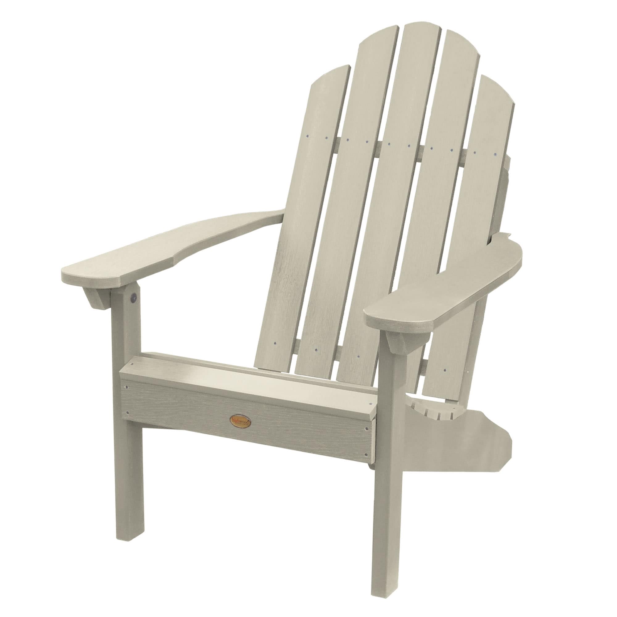 Whitewash Traditional 2-Person Adirondack Chair Set with Side Table