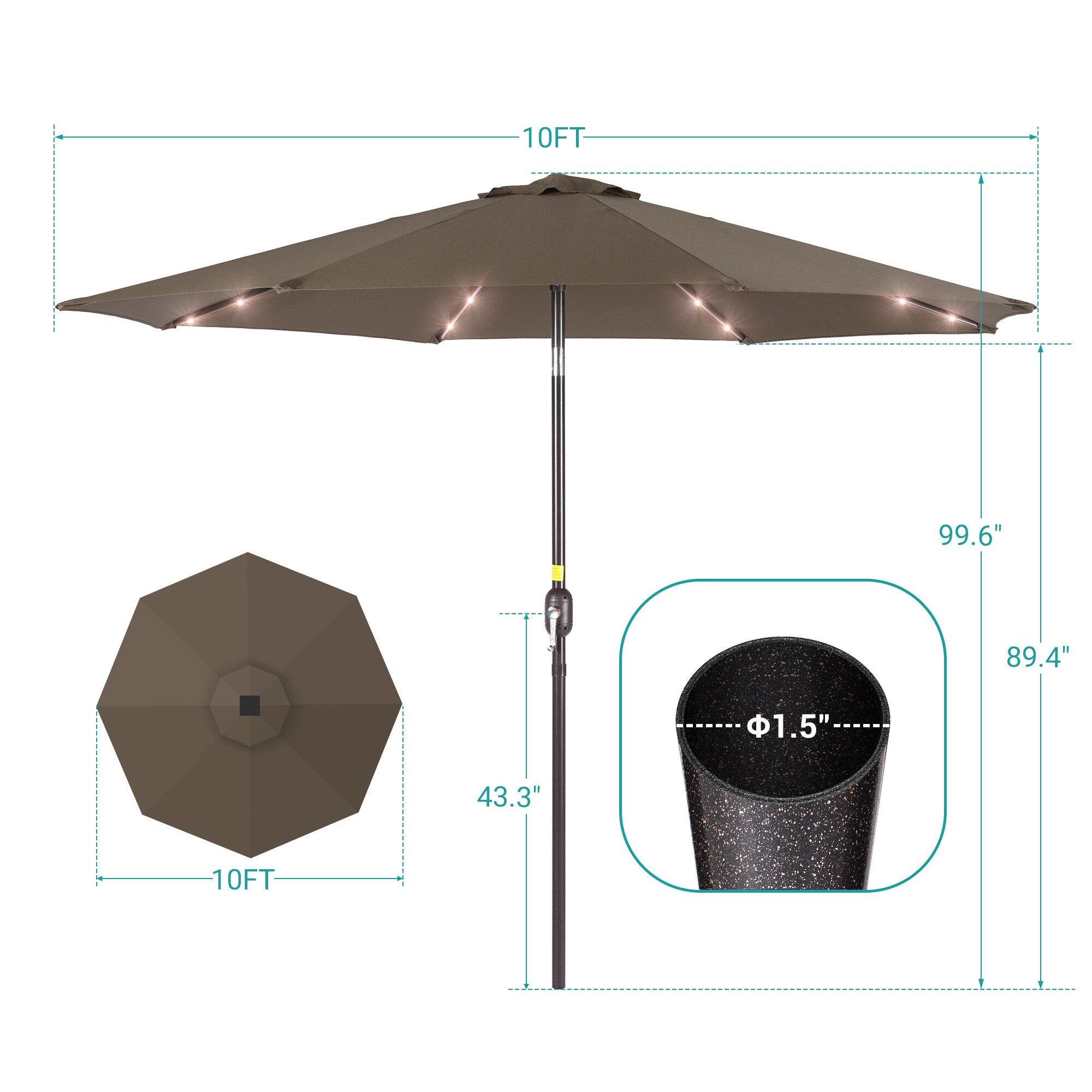 ACEGOSES LW-LED69TP Umbrellas-2 - View #3
