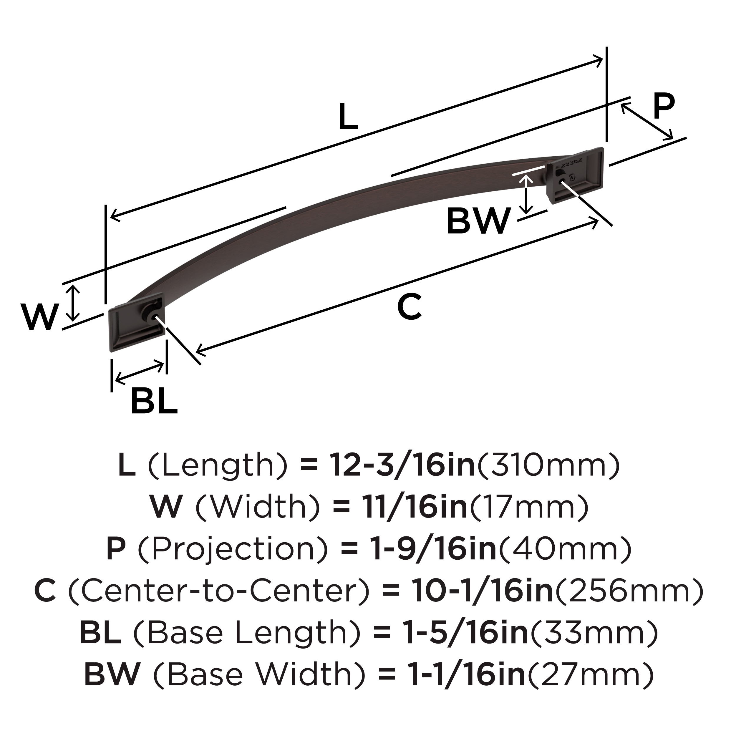 Amerock BP29352ORB Cabinet-Pulls - View #4