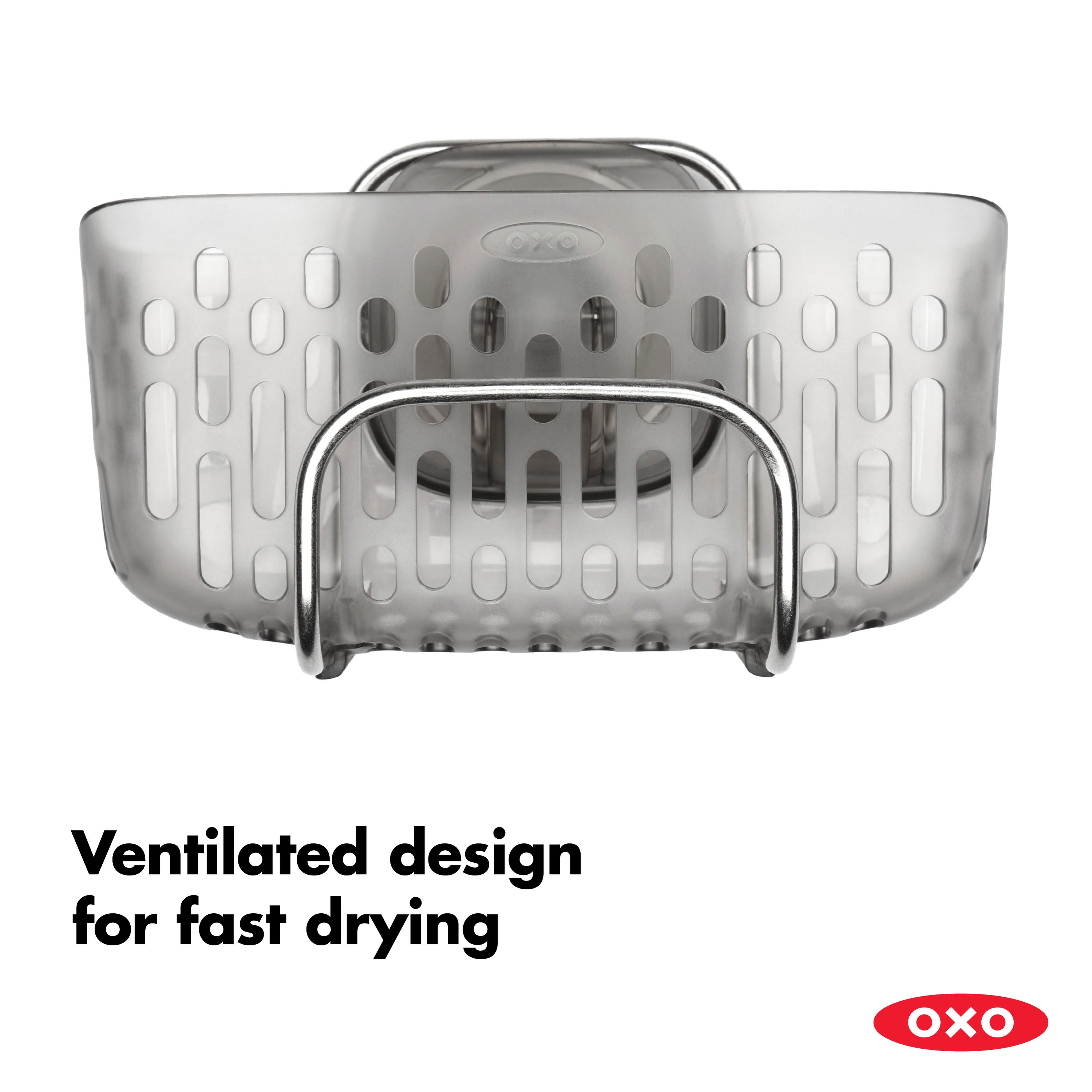 OXO Good Grips Stainless Steel/White Toilet Plunger