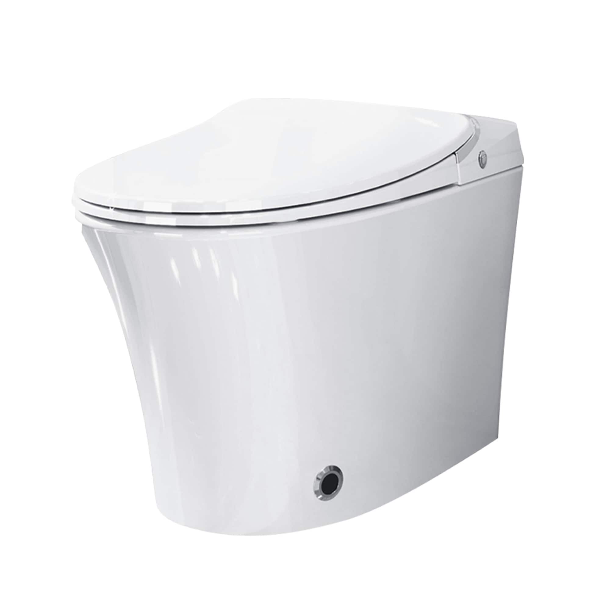 CASAINC CA-ZW35AAA White Single Elongated Standard Height Soft Close 1-piece Bidet 12-in Rough-In 1.28 GPF