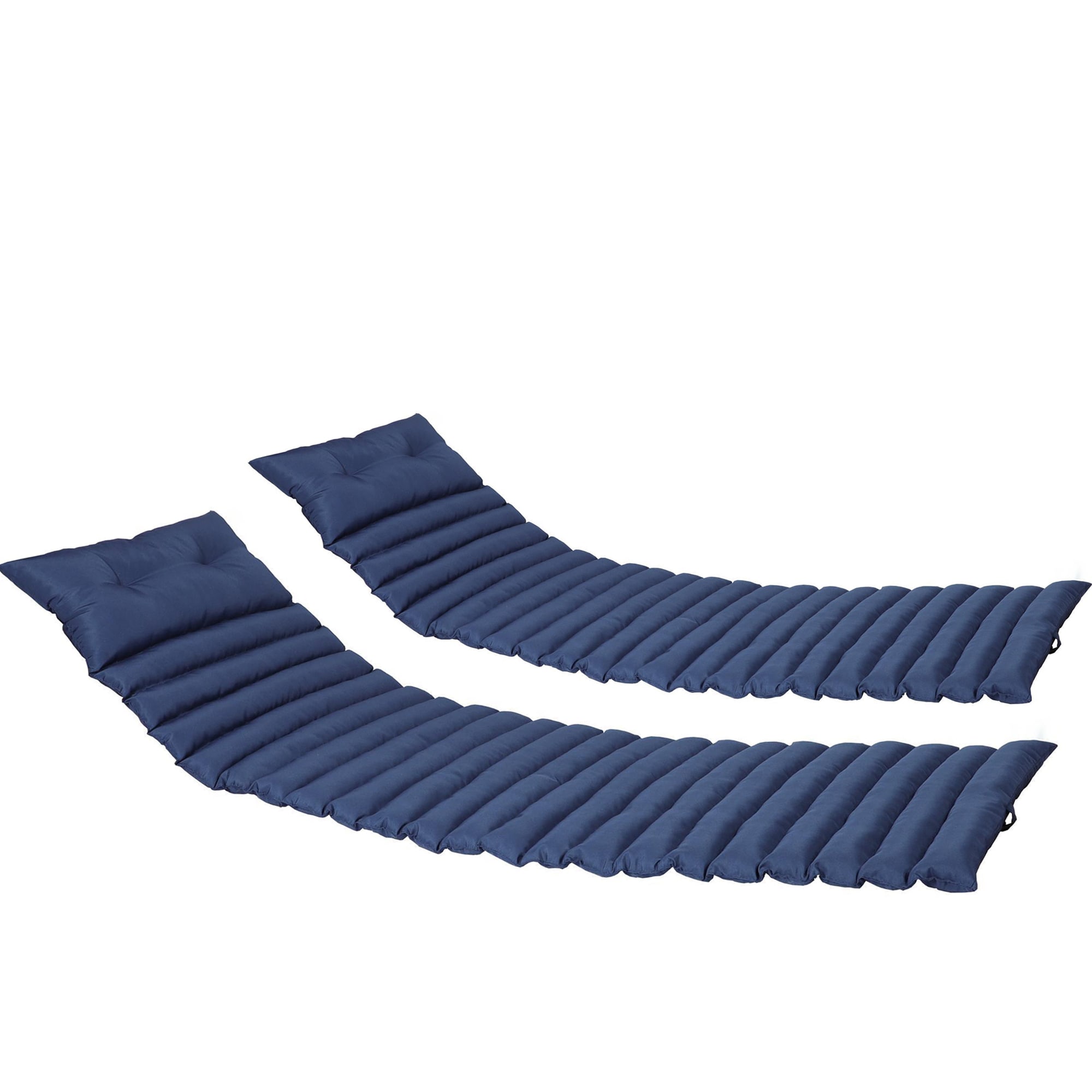 Bayfeve BFBU-42372 Lounge Chair Cushion 72.83-in x 23.61-in 2 -Piece Navy Blue Patio chaise lounge chair cushion