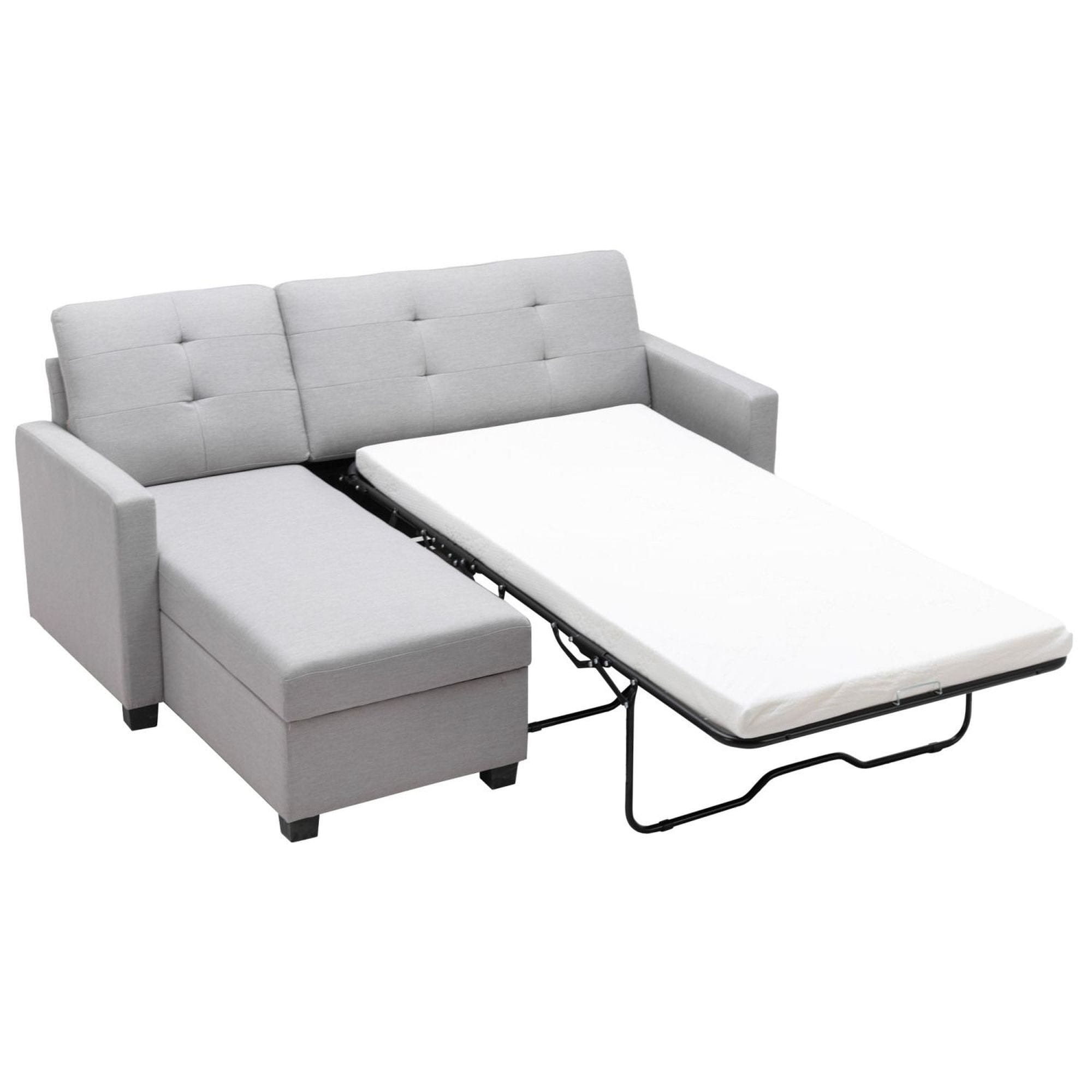 JASMODER SG000560AAR 31.1-in Modern Light Gray Linen Sofa