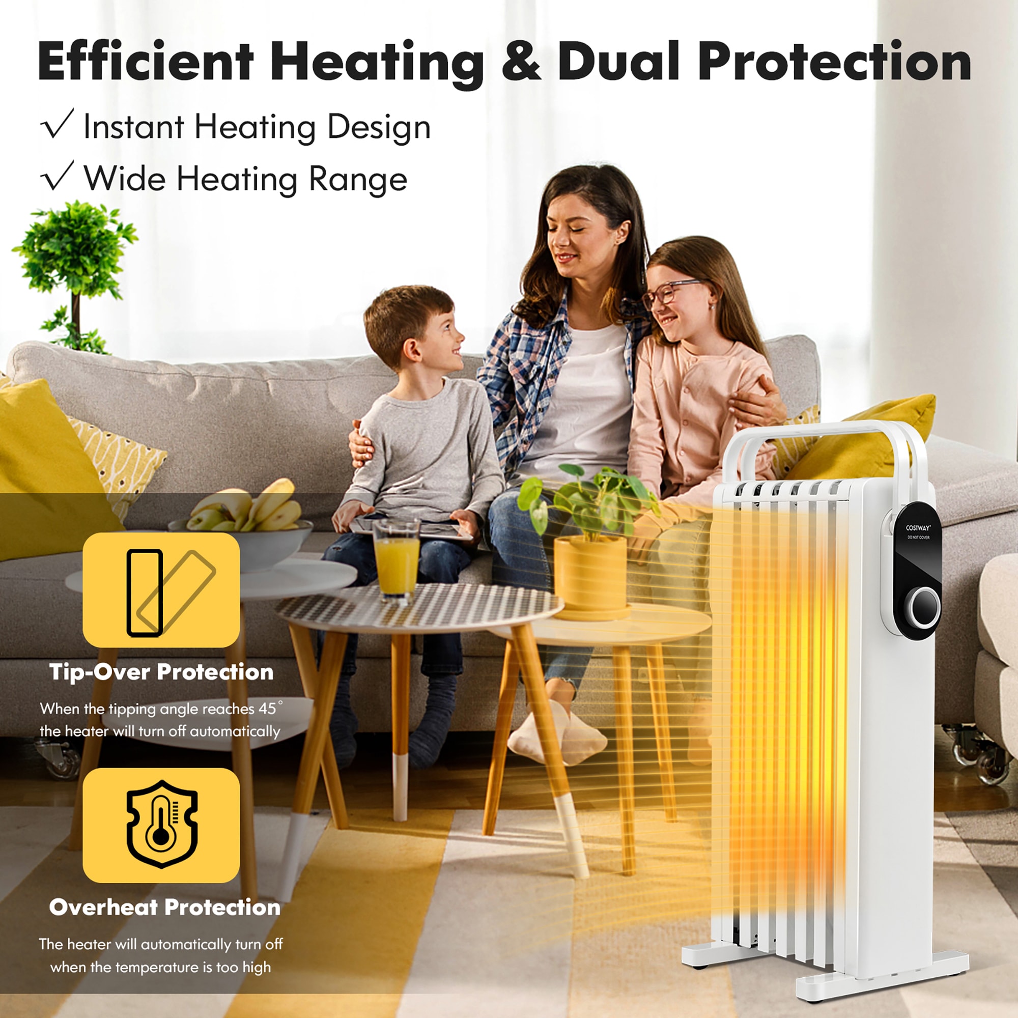 Goplus ES10201US-WH Portable-Electric-Heat - View #5