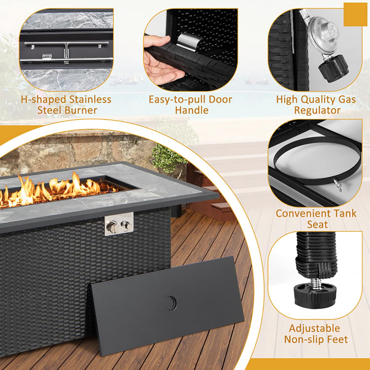 GZMR GR-LHN01S3 Outdoor-Gas-Firepits - View #4