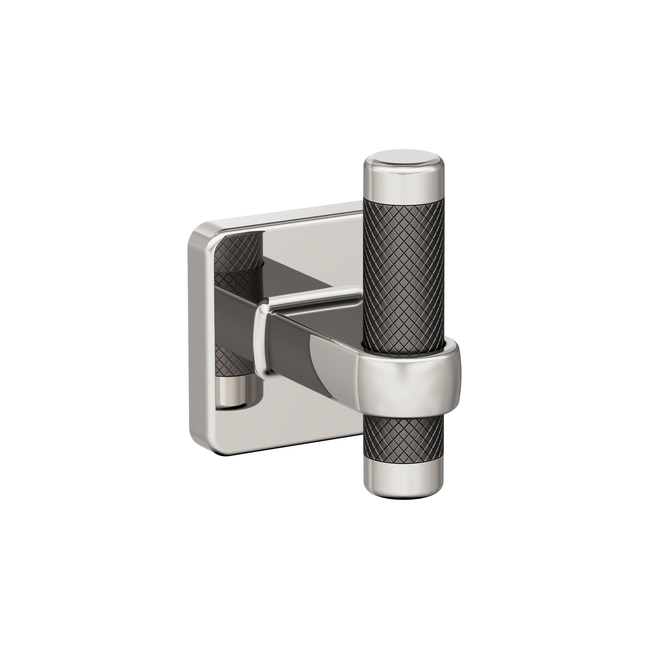 Amerock BH36563PNGM Esquire Polished Nickel/Gunmetal Single -Hook Wall mount Towel Hook