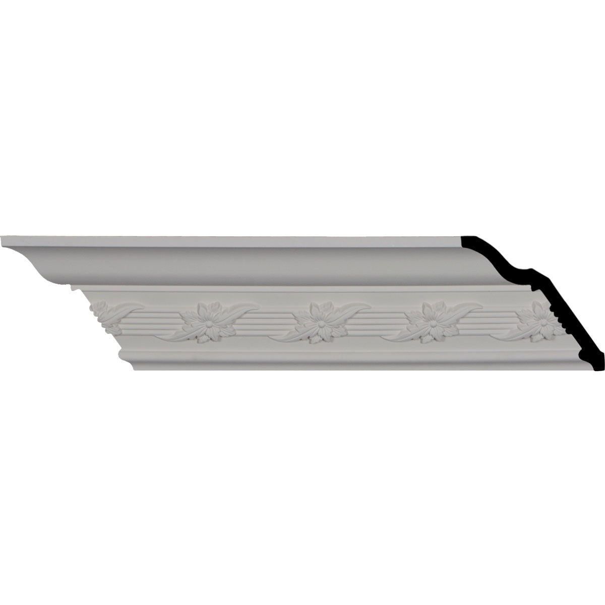 Ekena Millwork MLD04X03X05WN-CASE-8 Winston 5-3/8-in x 7-ft 10-1/2-in Primed Urethane Crown Moulding 8 -Pack