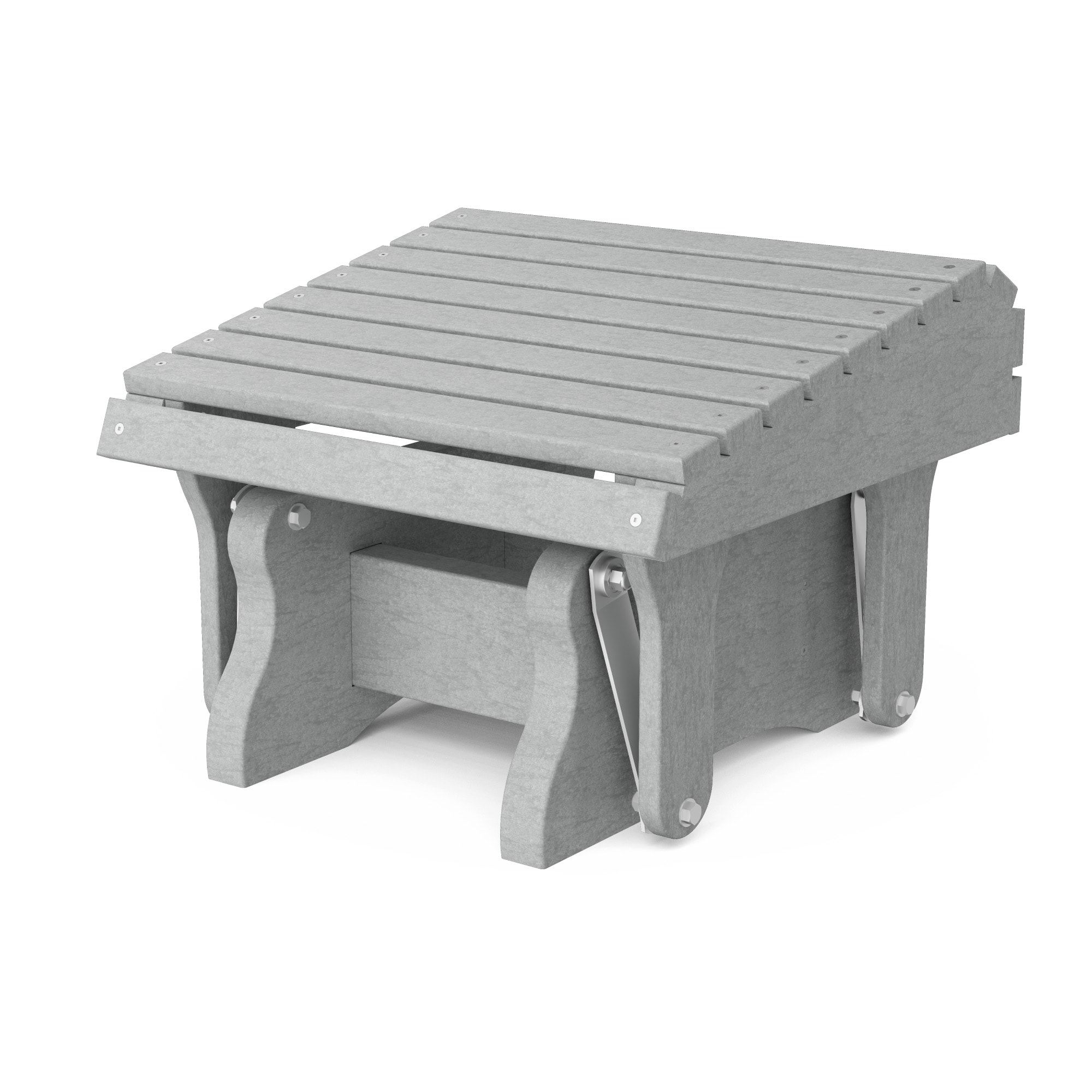 Wildridge LCC-118-LG Heritage Gliding Light Gray HDPE Foot stool