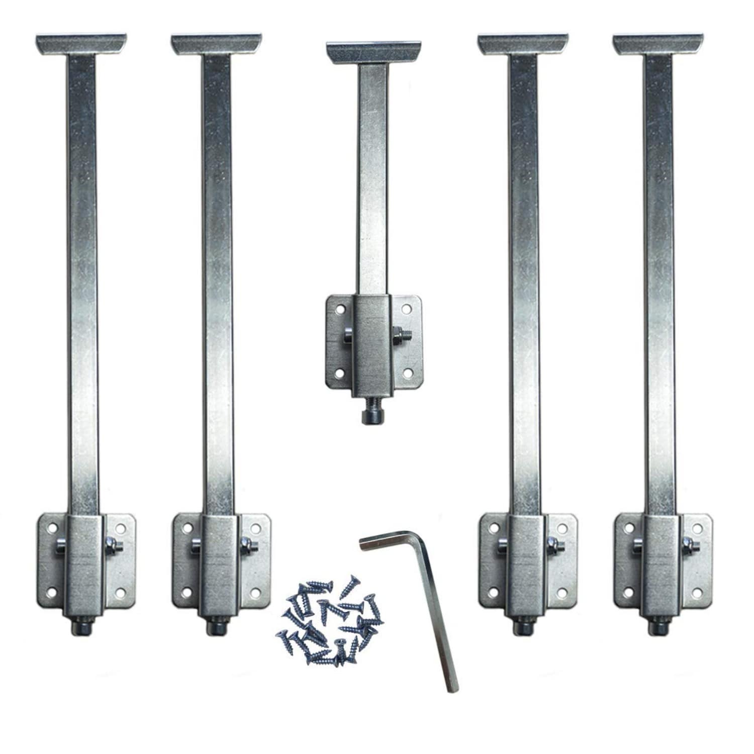 Numhew 5-Rod Adjustable Heavy Duty Steel Bracket Kit Galvanized Finish Undermount Sink Installation Kit