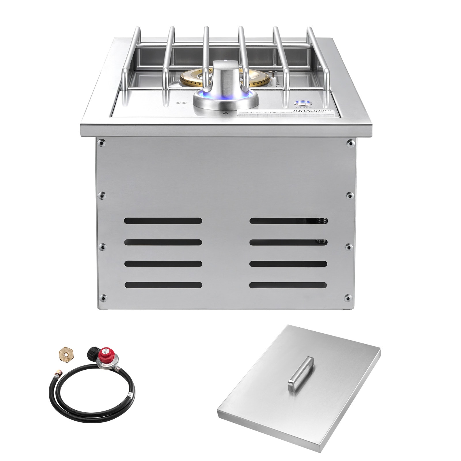 VEVOR Single Grilling Side Burner Outdoor 17000BTU Propane and Natural ...