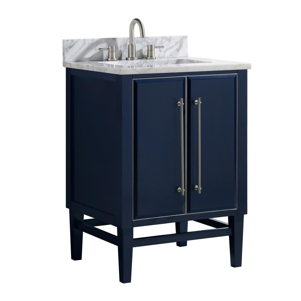 Avanity Mason 24-in Navy Blue Undermount Single Sink Bathroom Vanity ...