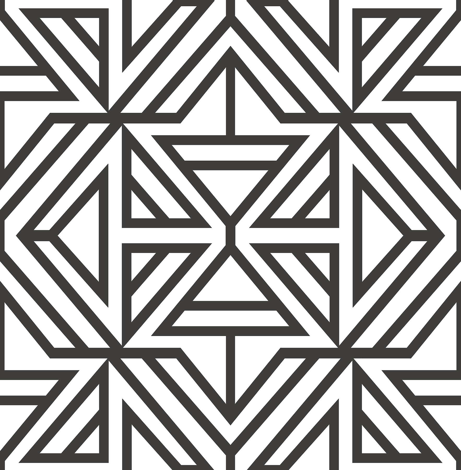 A-Street Prints 2902-25553 Theory 56.4-Sq. Feet Black Non-woven Geometric Unpasted Wallpaper